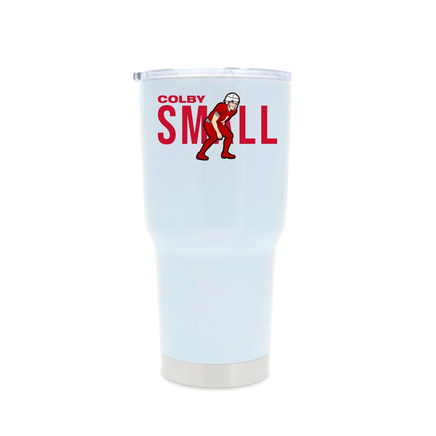 30oz Stainless Steel Tumbler — Player Name in White
