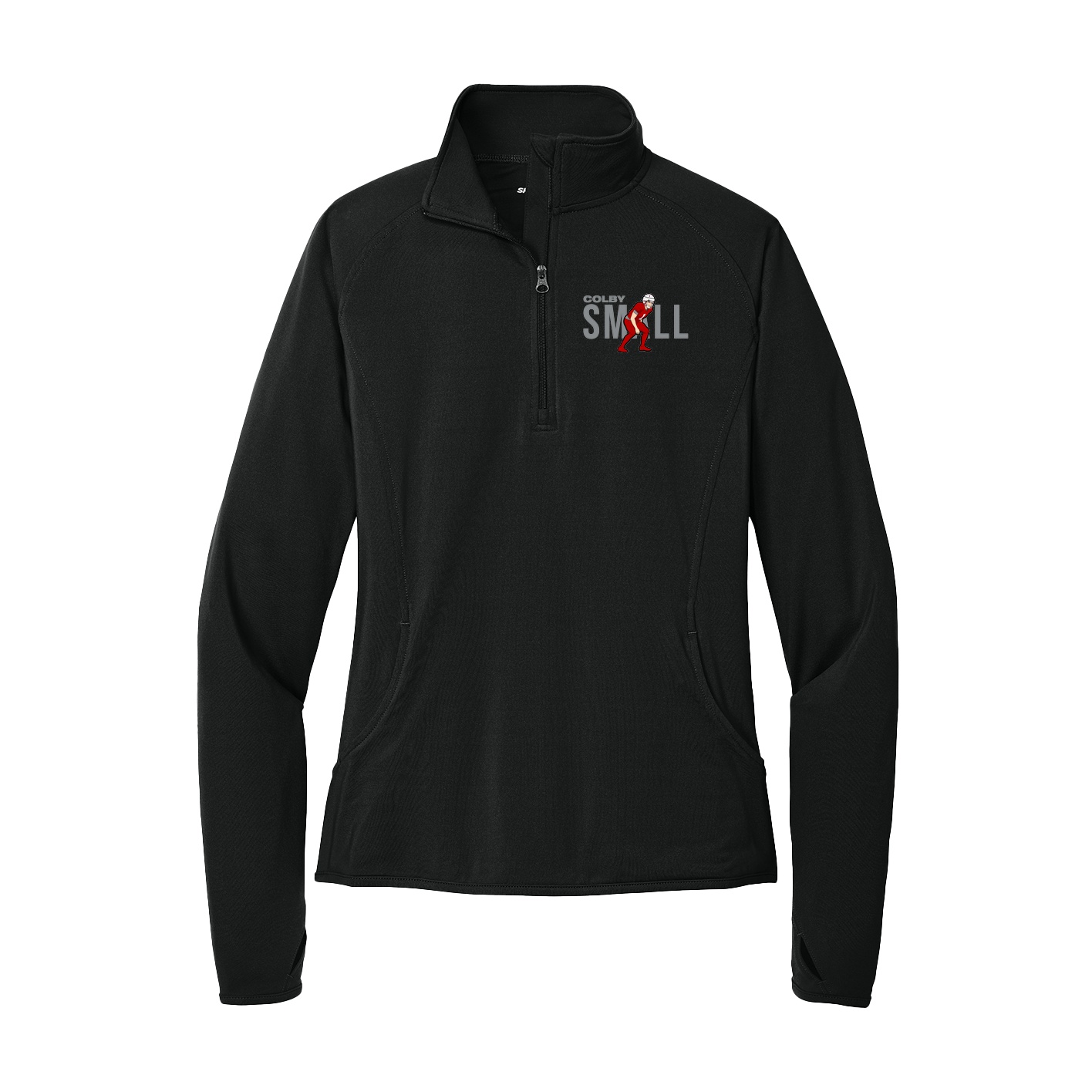 Women's Q-Zip Pullover — Player Name in Black