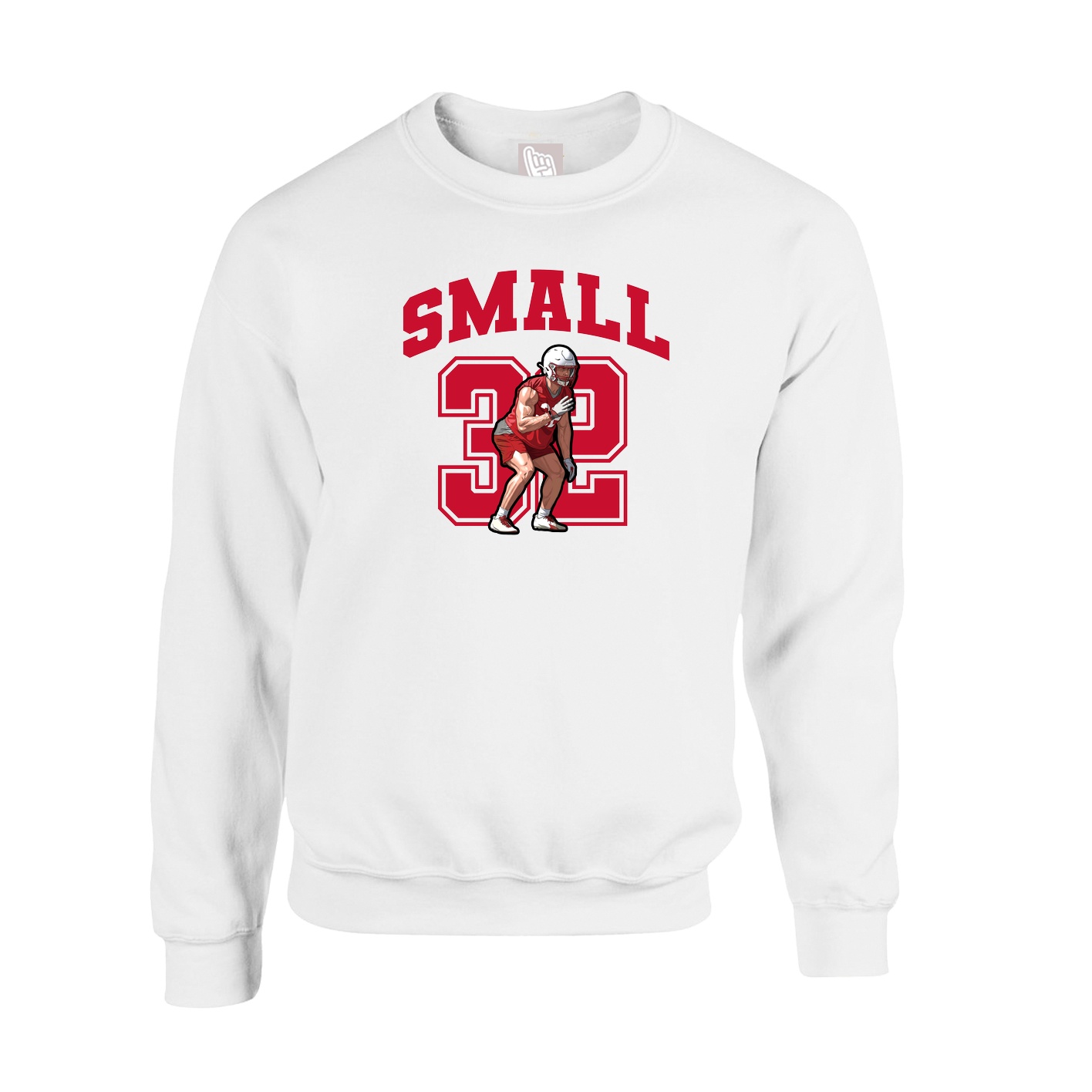 Fleece Crew — Number in White