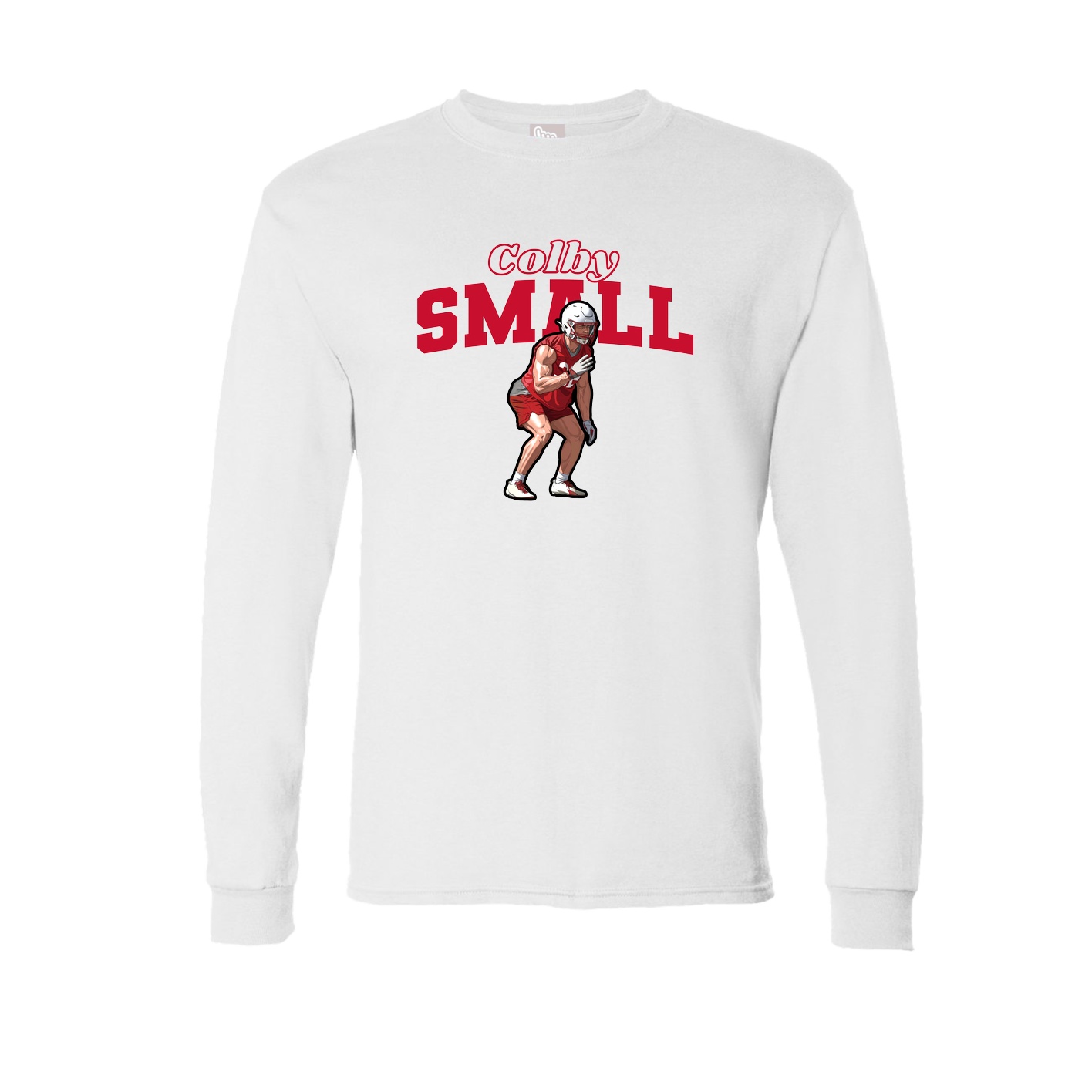 Long Sleeve Tee — Name Arch in White
