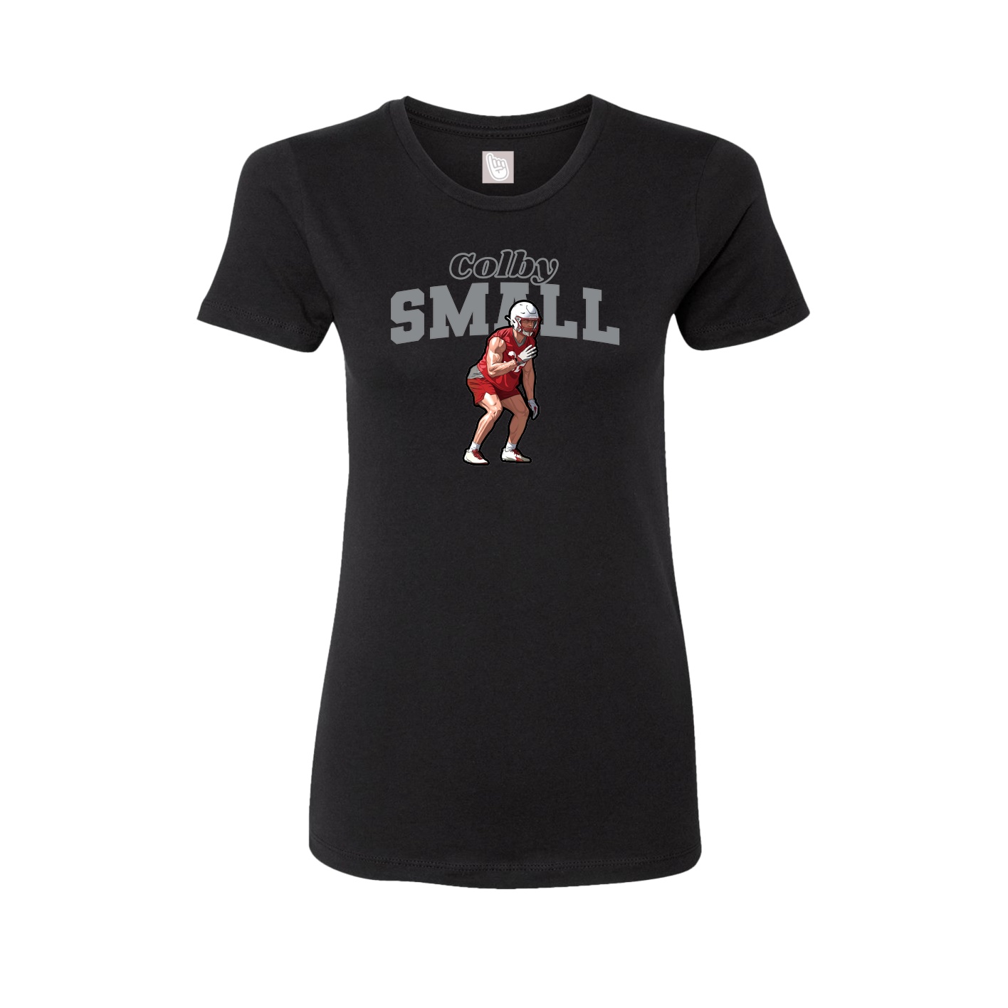 Fitted Women's Tee — Name Arch in Black