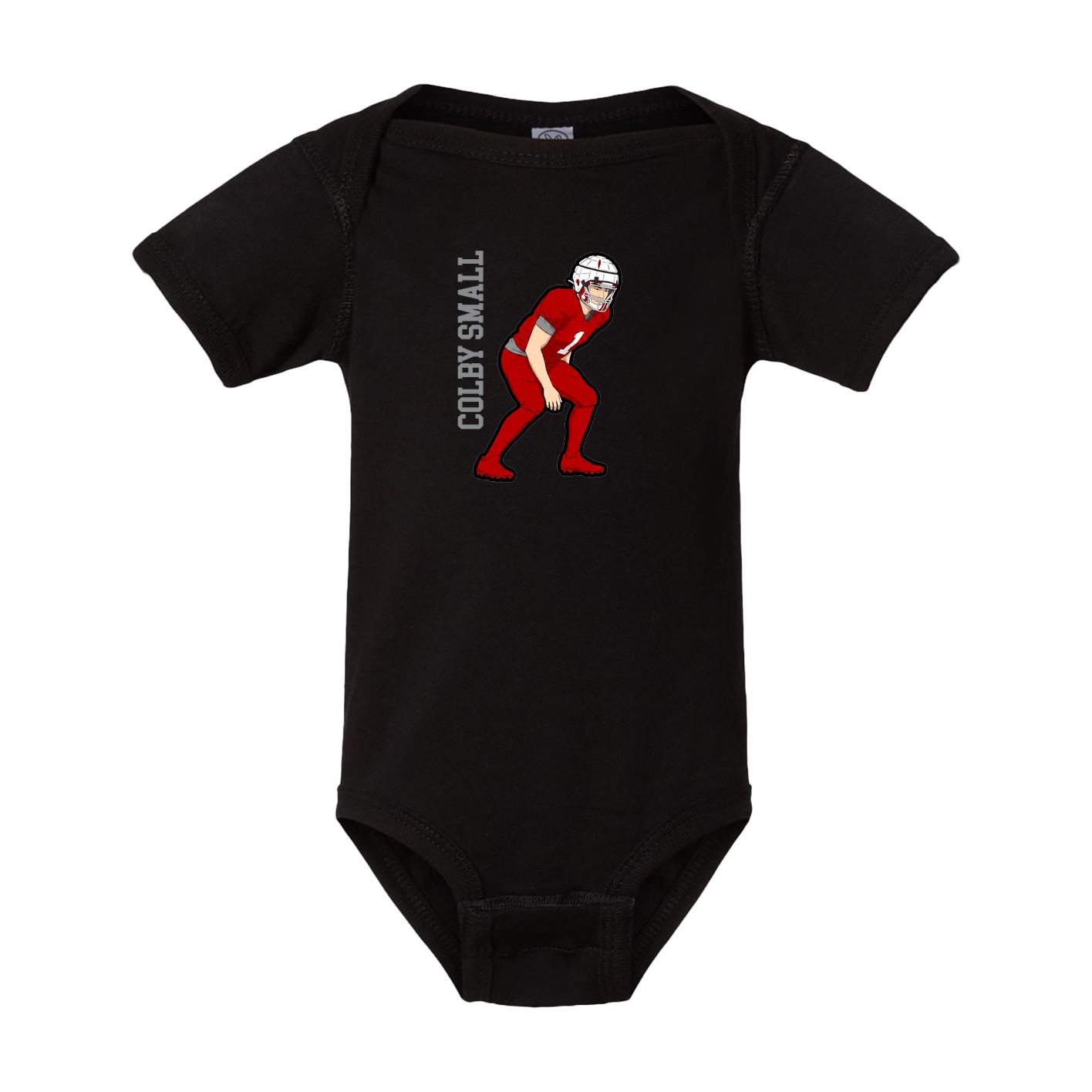 Baby Onesie — Name Vertical in Black