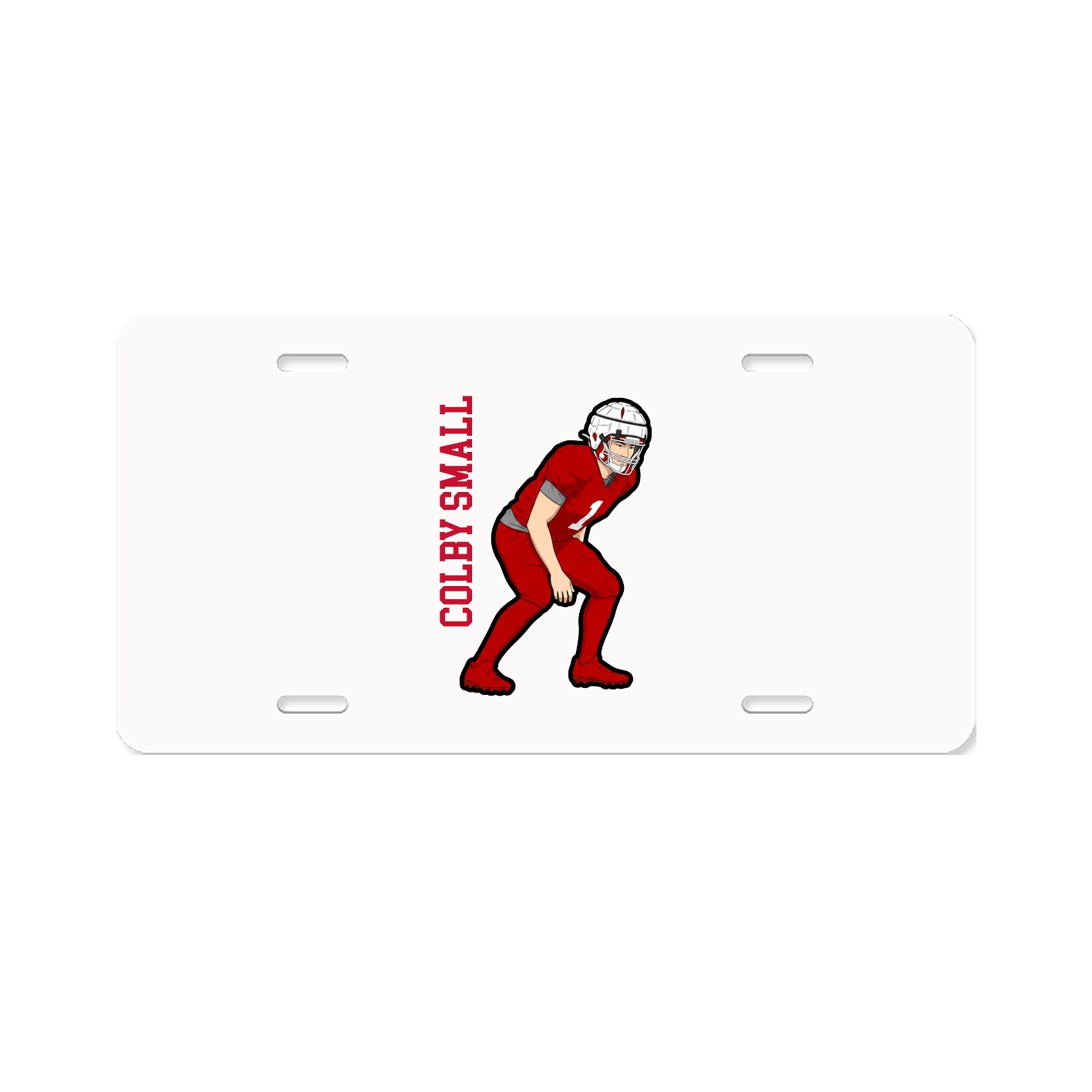 License Plate — Name Vertical in Classic