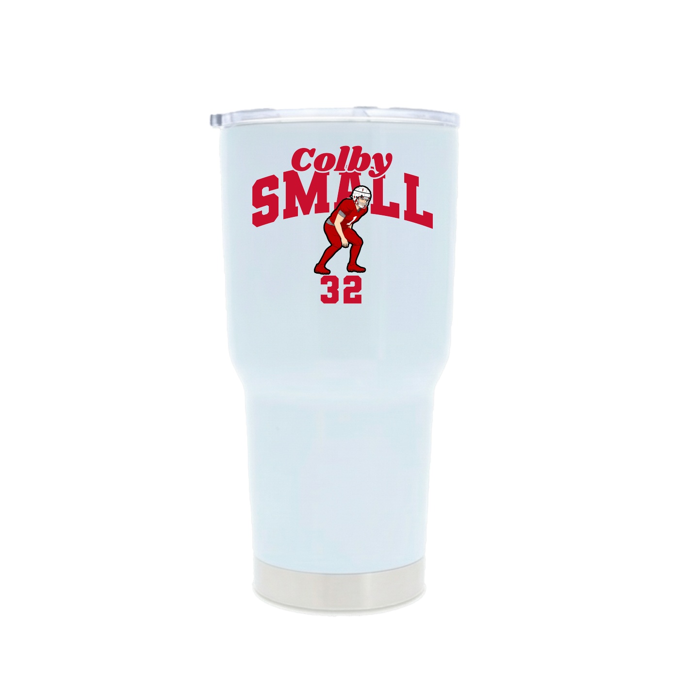 30oz Stainless Steel Tumbler — Signature Arch in White