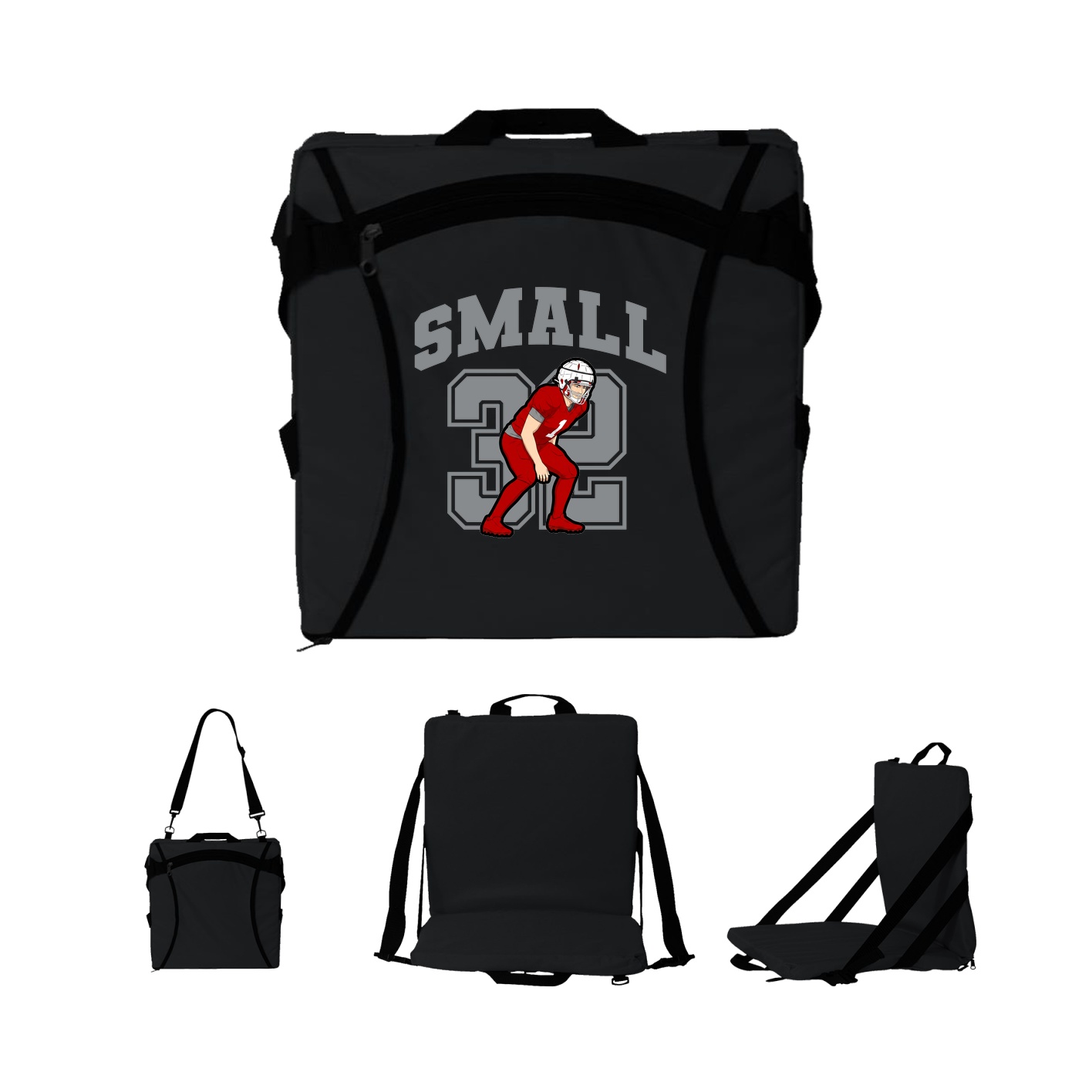 Folding Stadium Seat — Number in Black