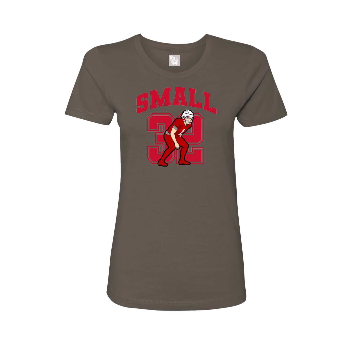 Fitted Women's Tee — Number in Grey