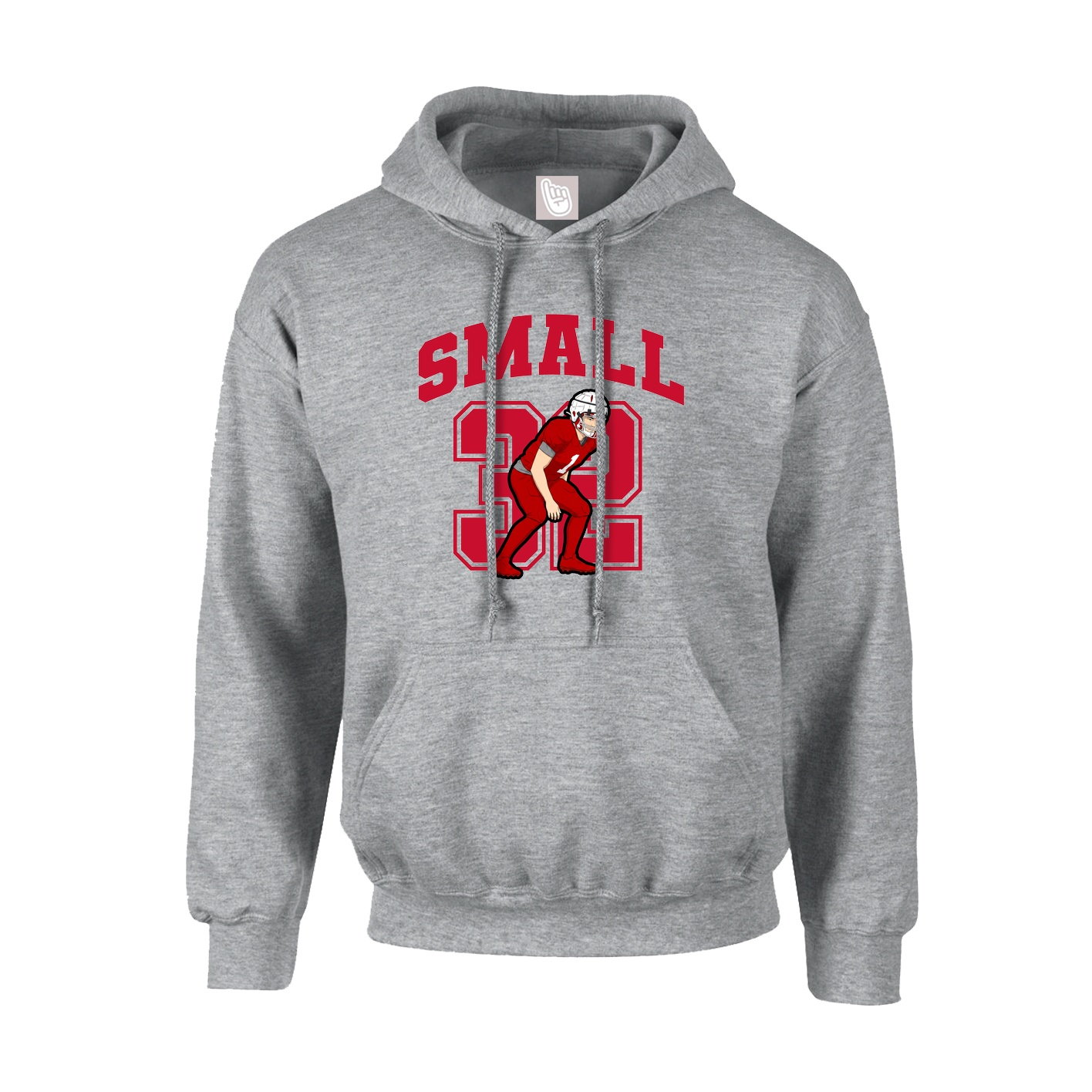 Youth Hoodie — Number in Grey