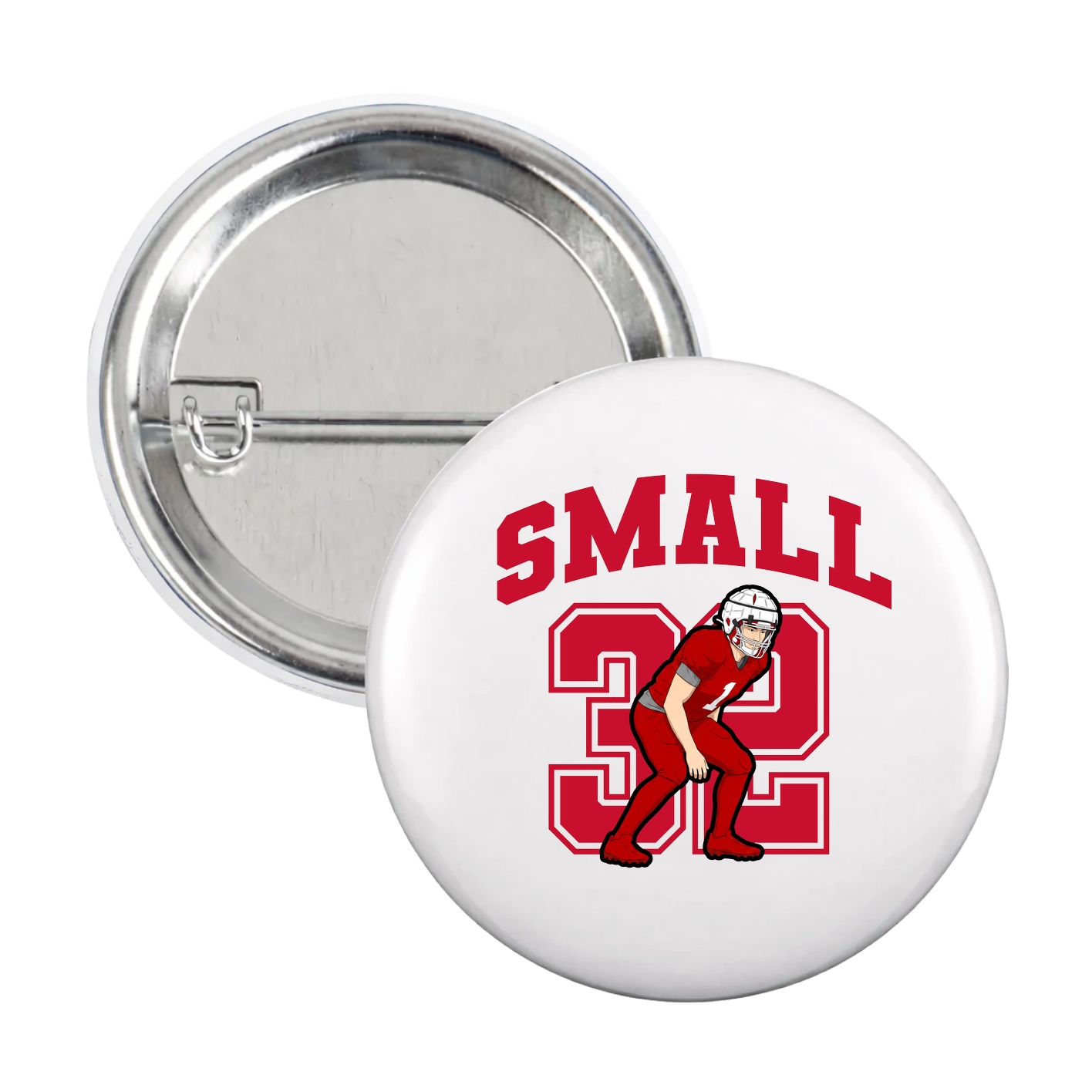 Game Day Button — Number in White