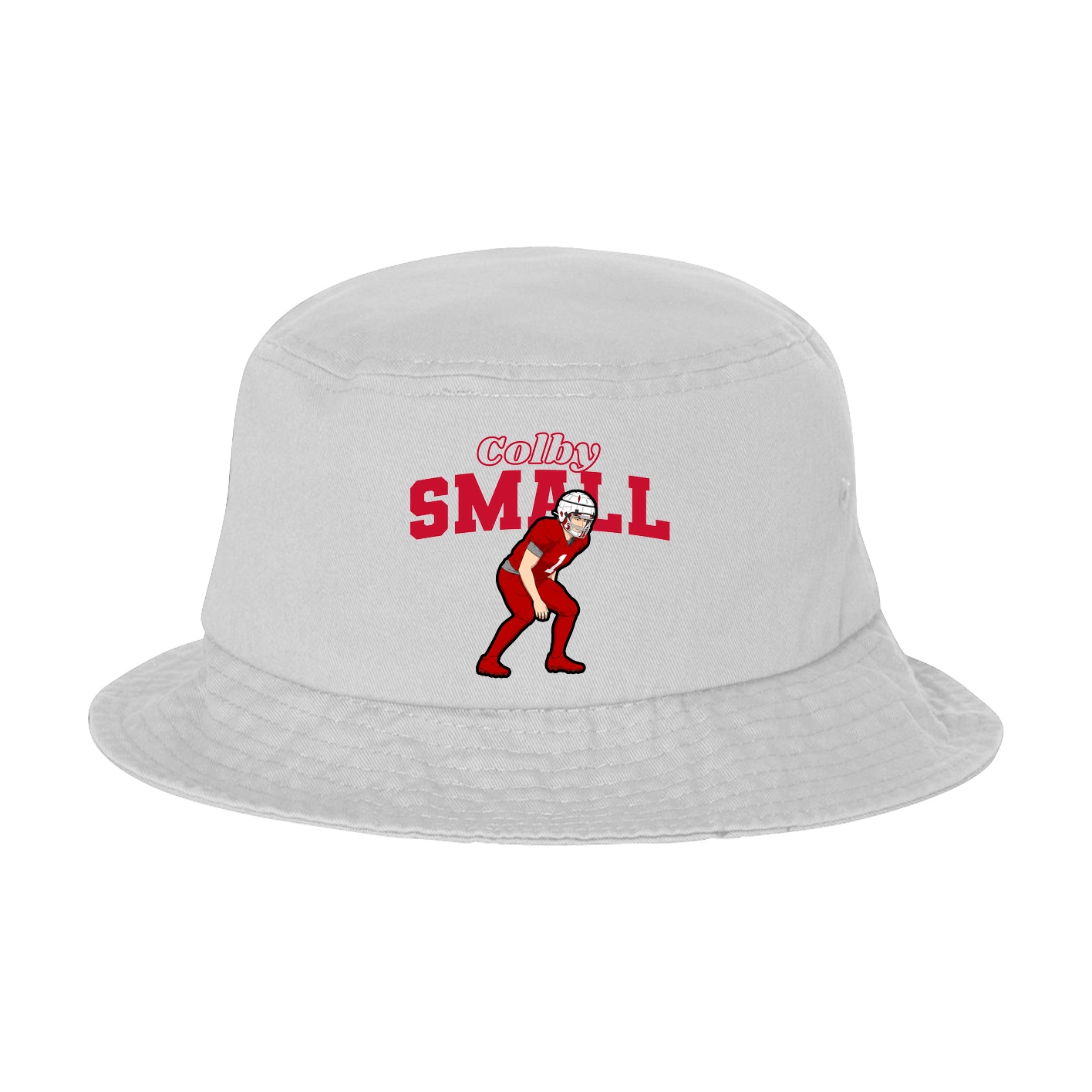 Bucket Cap — Name Arch in White
