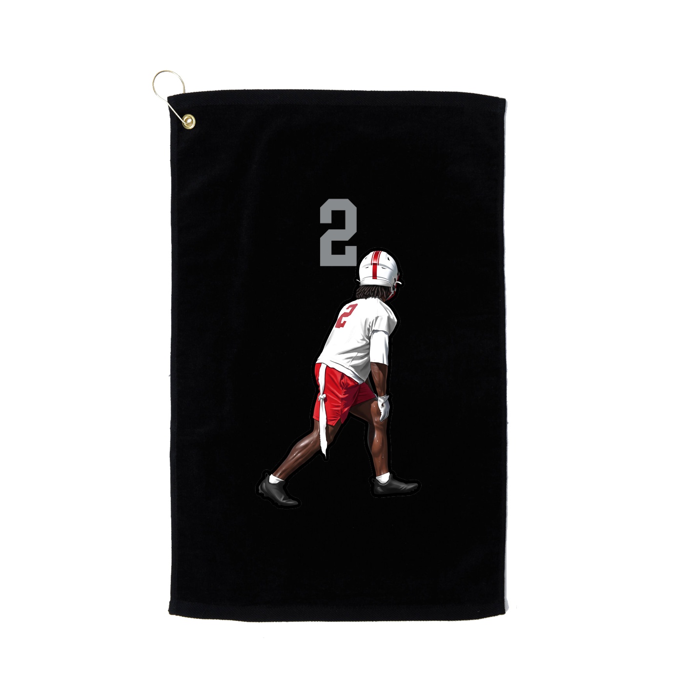 Golf Towel — Number Top in Black