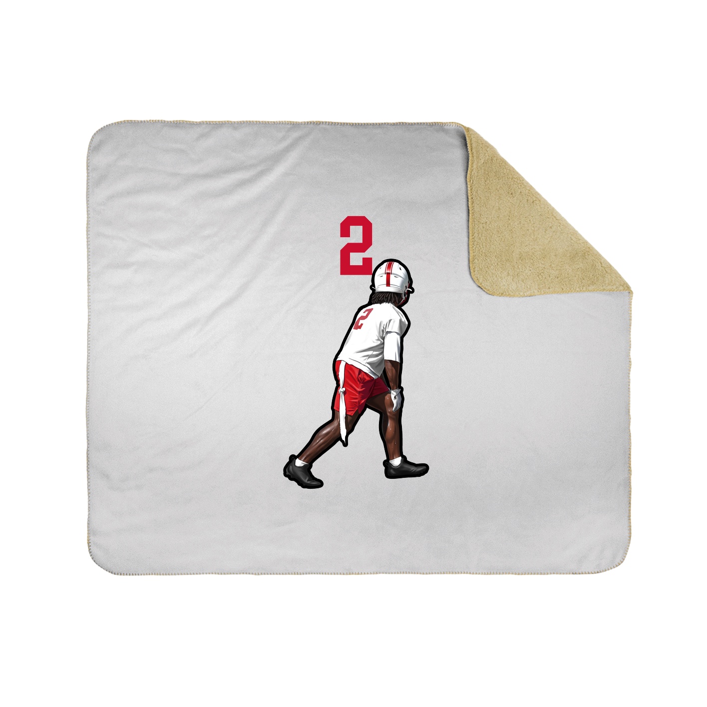 Throw Blanket — Number Top in White