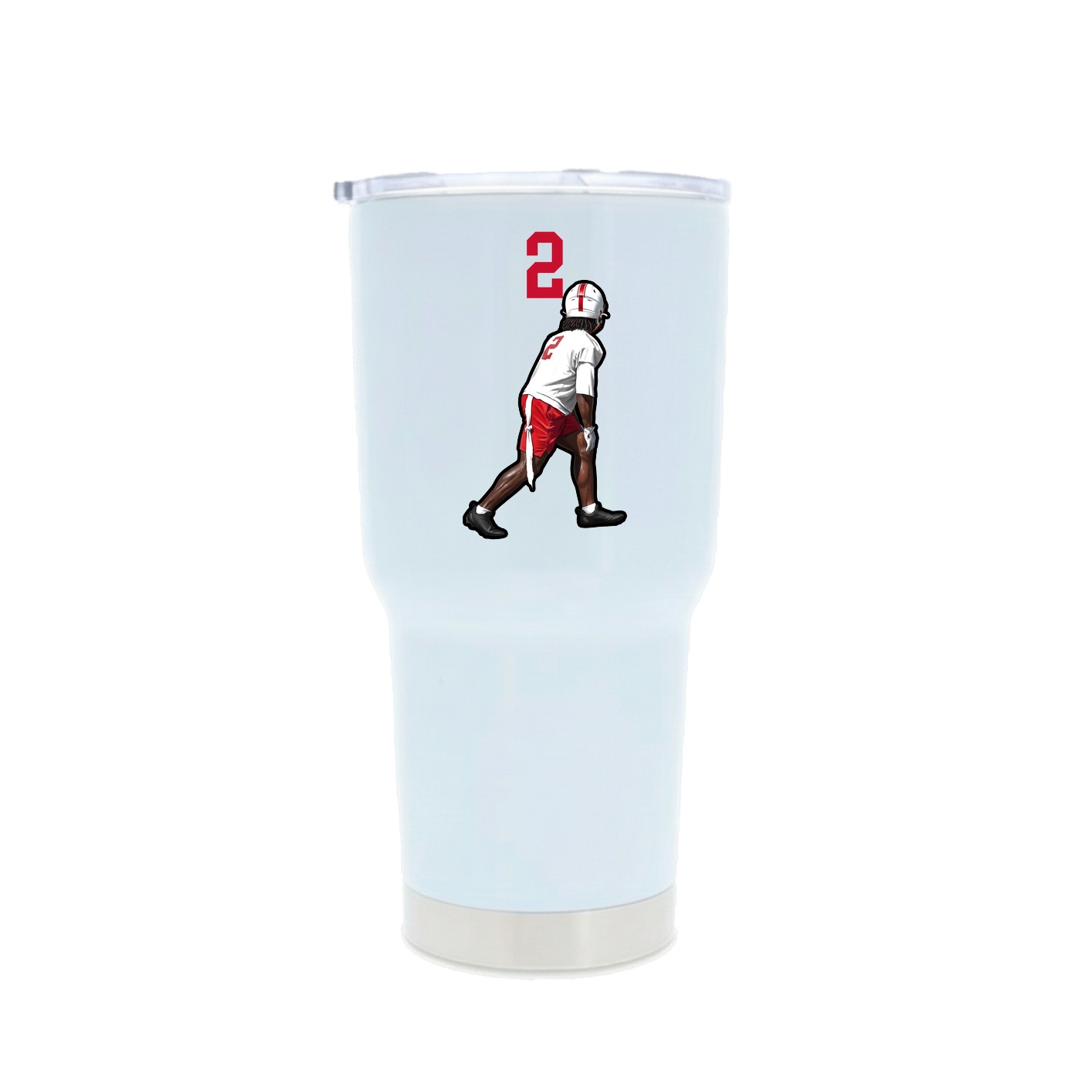 30oz Stainless Steel Tumbler — Number Top in White