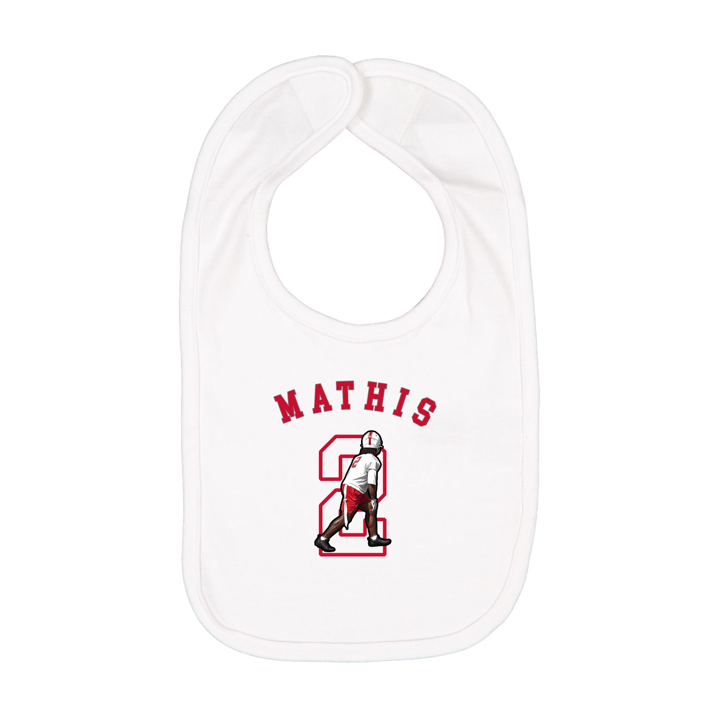 Infant Bib — Shirsey Arch in White