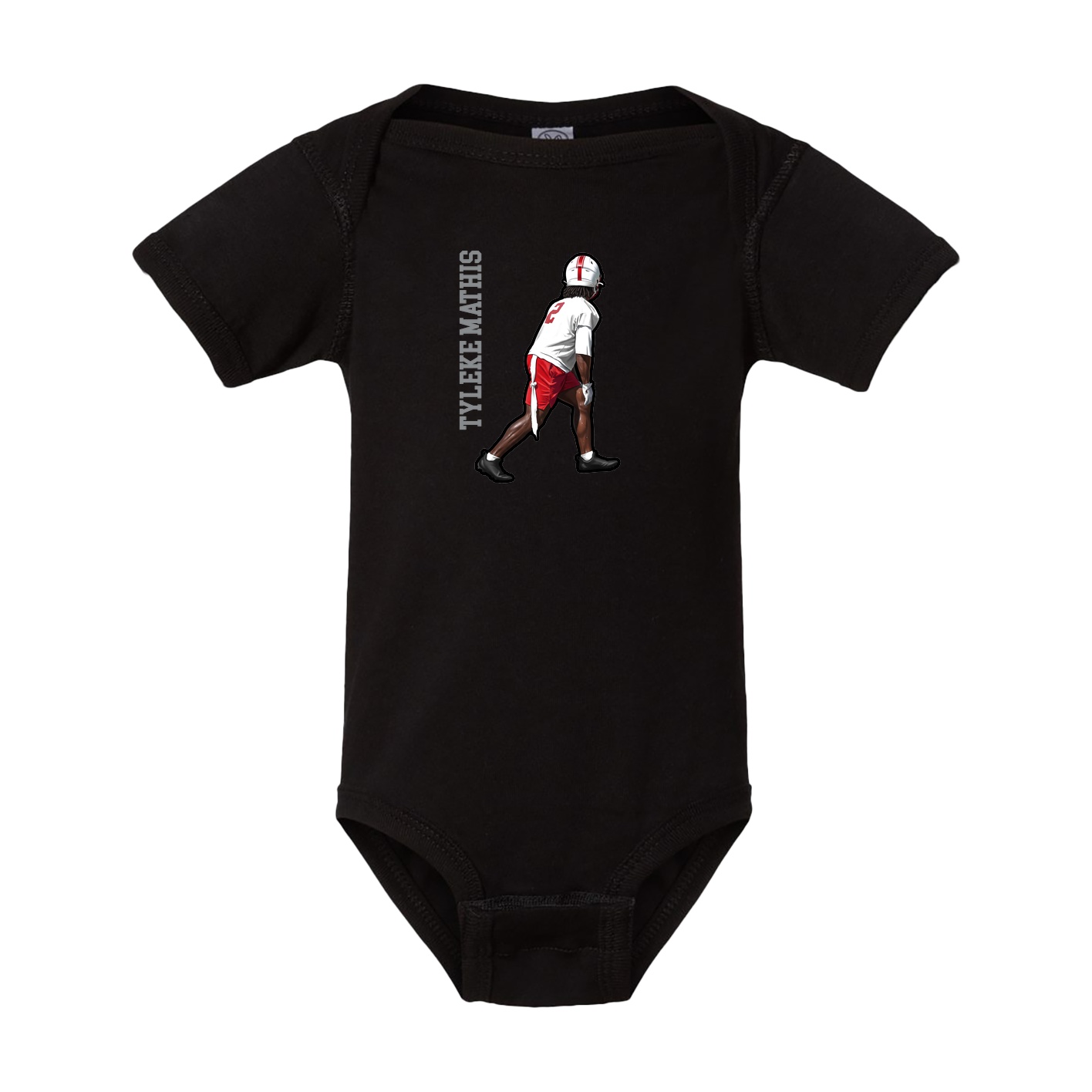 Baby Onesie — Name Vertical in Black