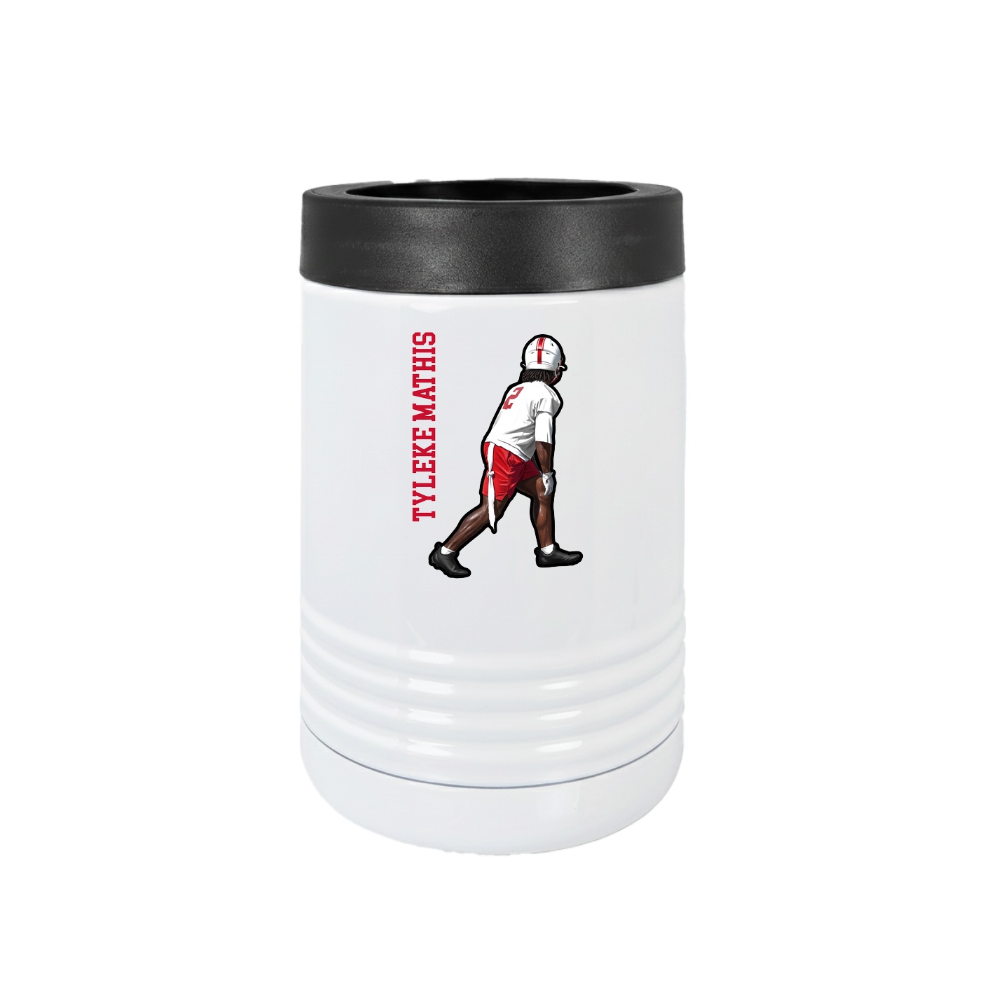 Beverage Holder — Name Vertical in White