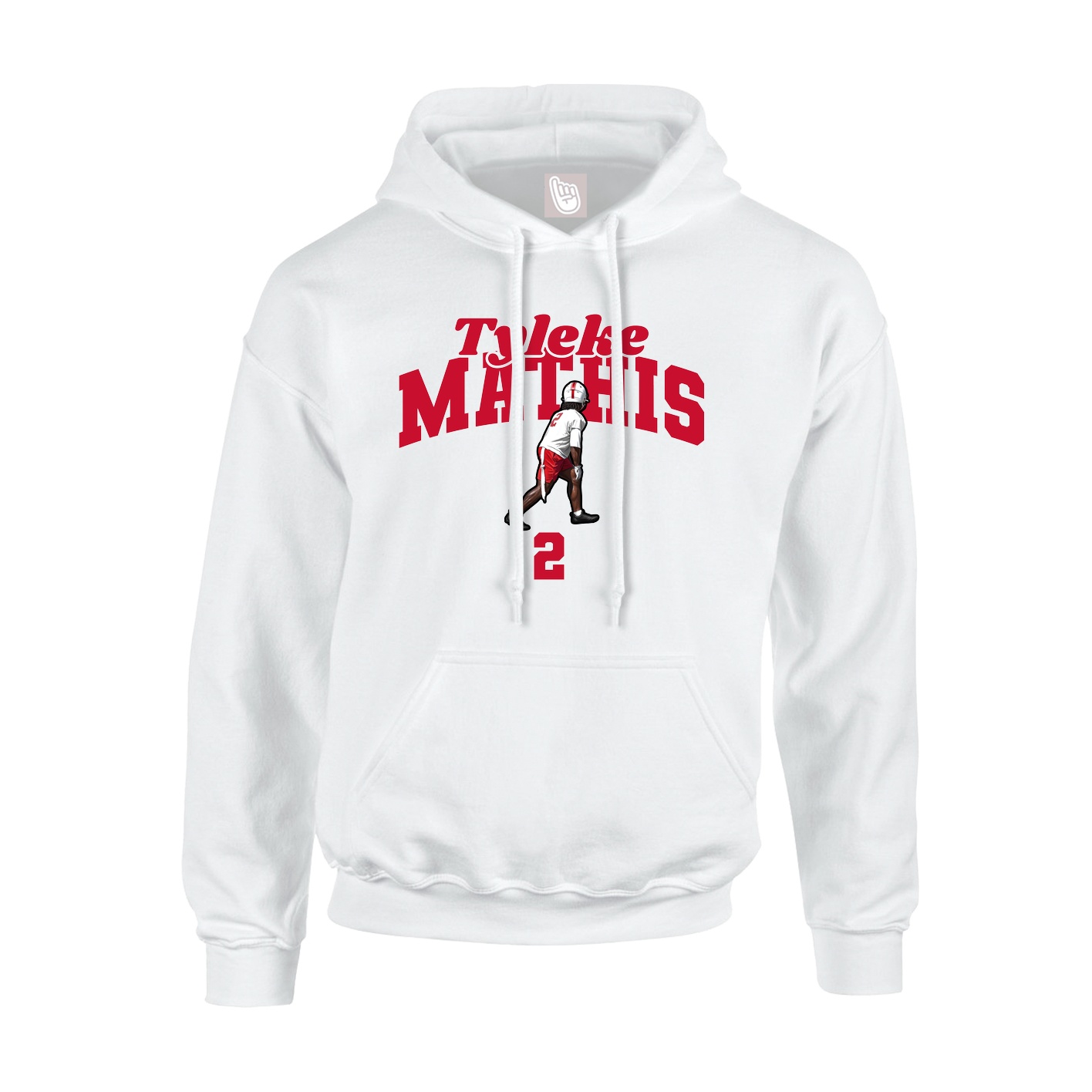 Youth Hoodie — Signature Arch in White