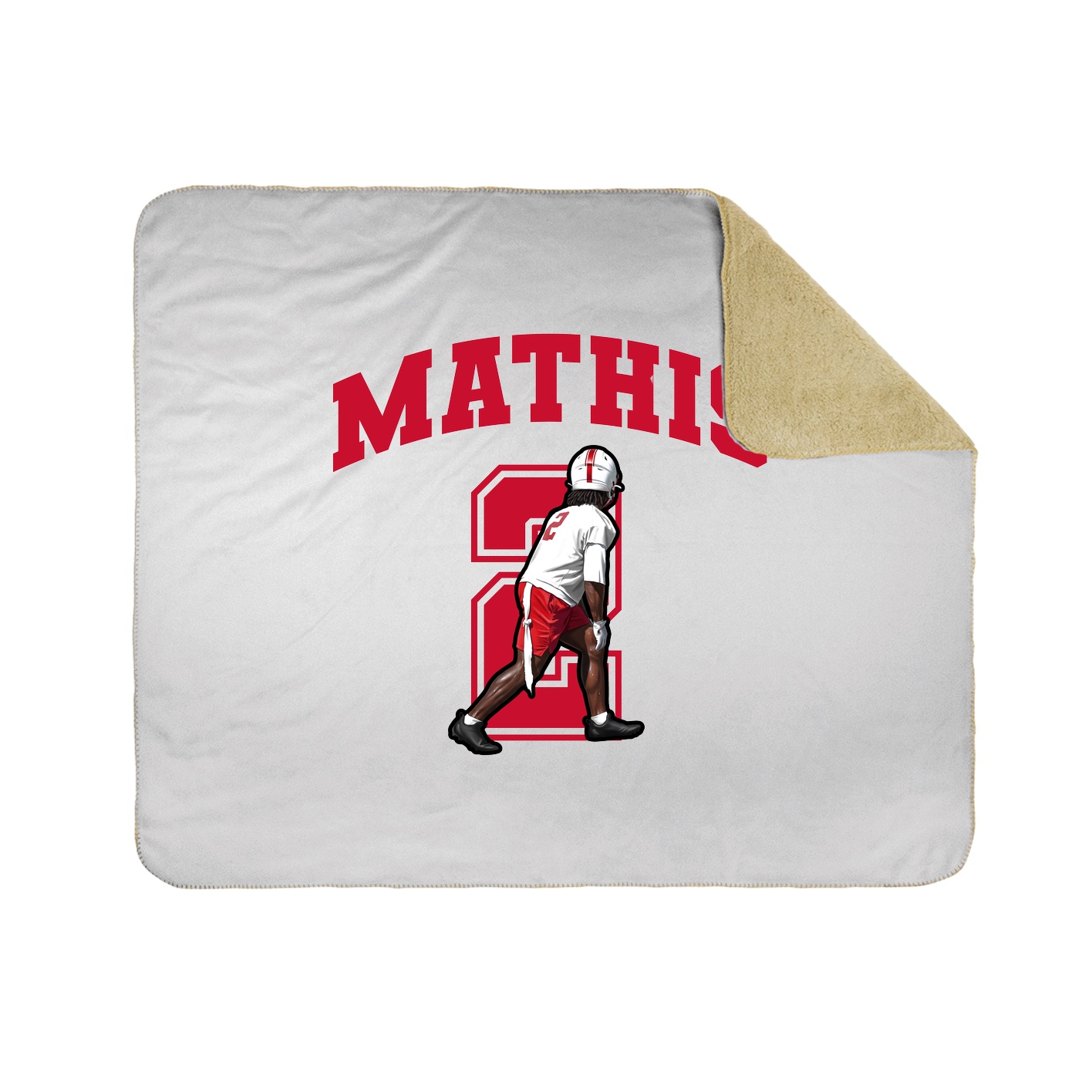 Throw Blanket — Number in White