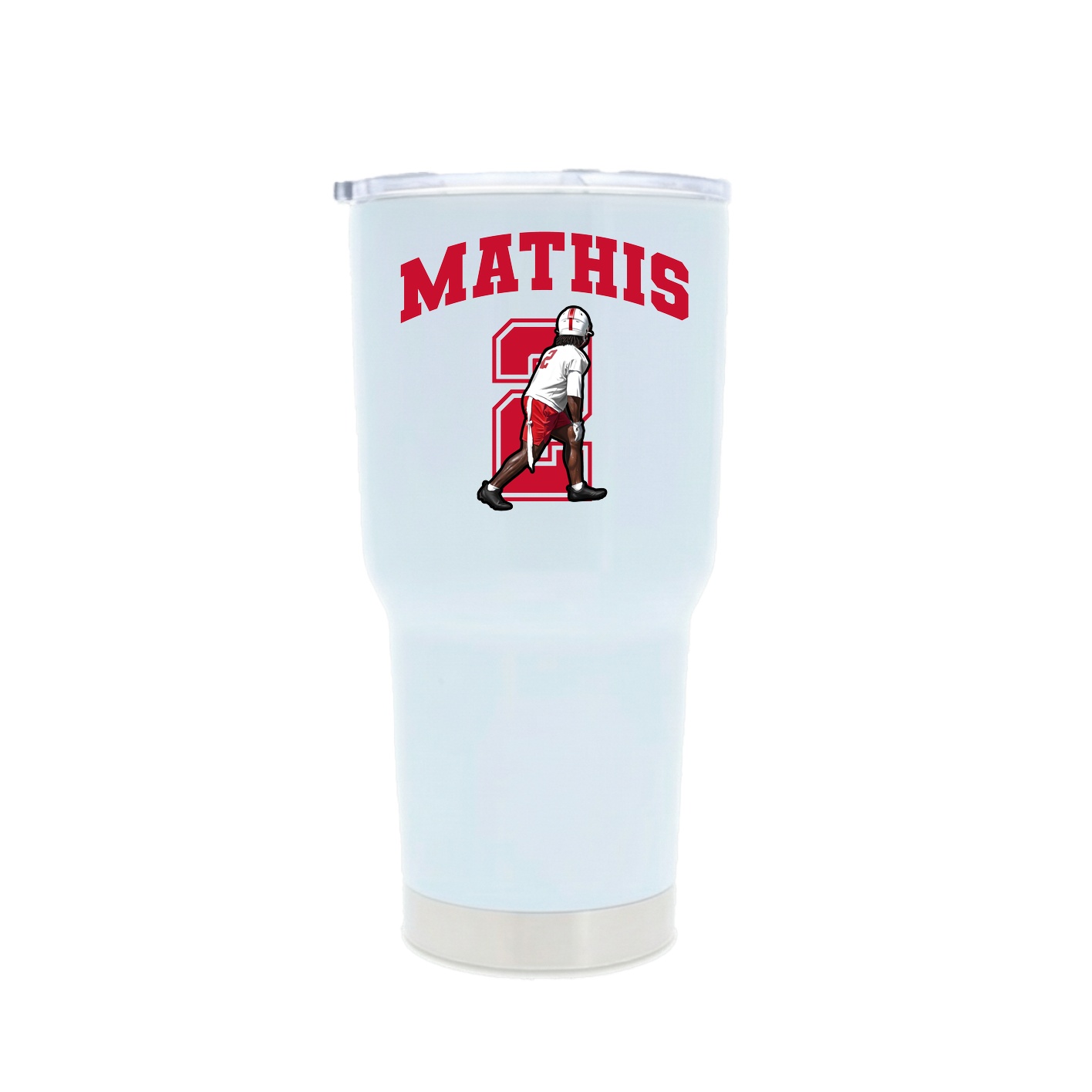 30oz Stainless Steel Tumbler — Number in White