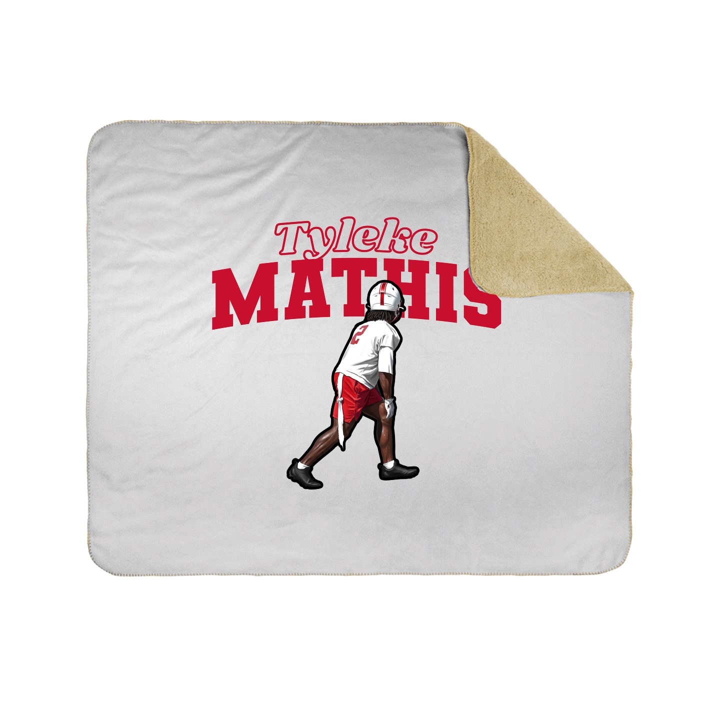 Throw Blanket — Name Arch in White
