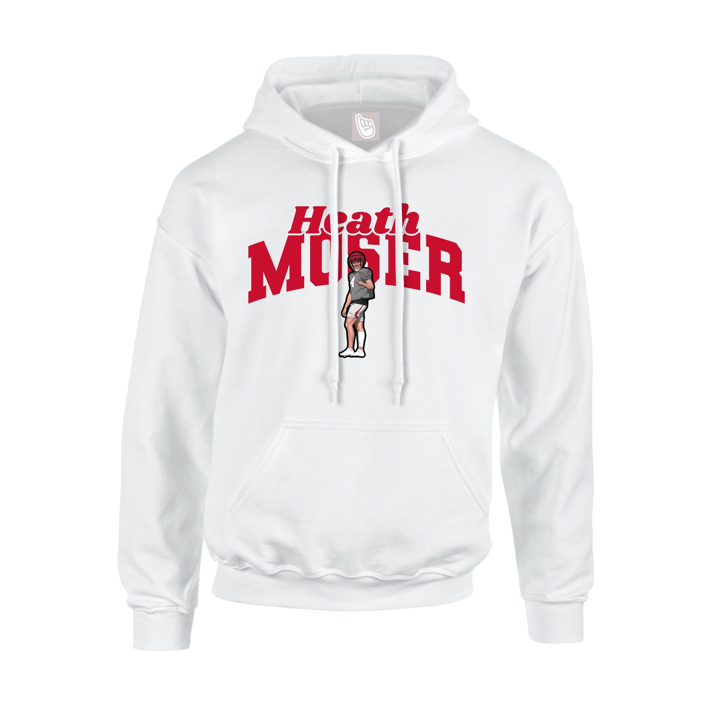 Hoodie — Signature Arch in White