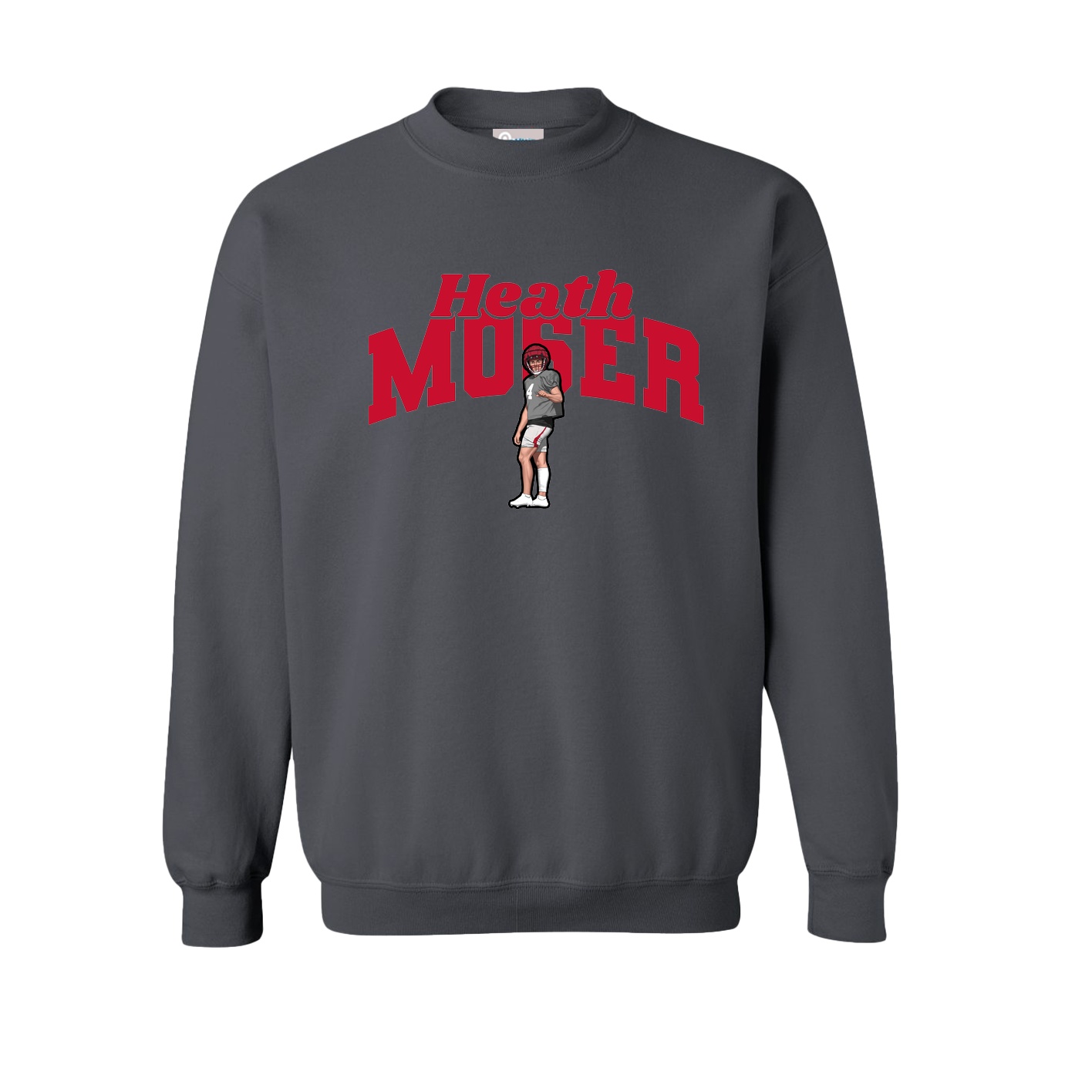 Fleece Crew — Signature Arch in Grey