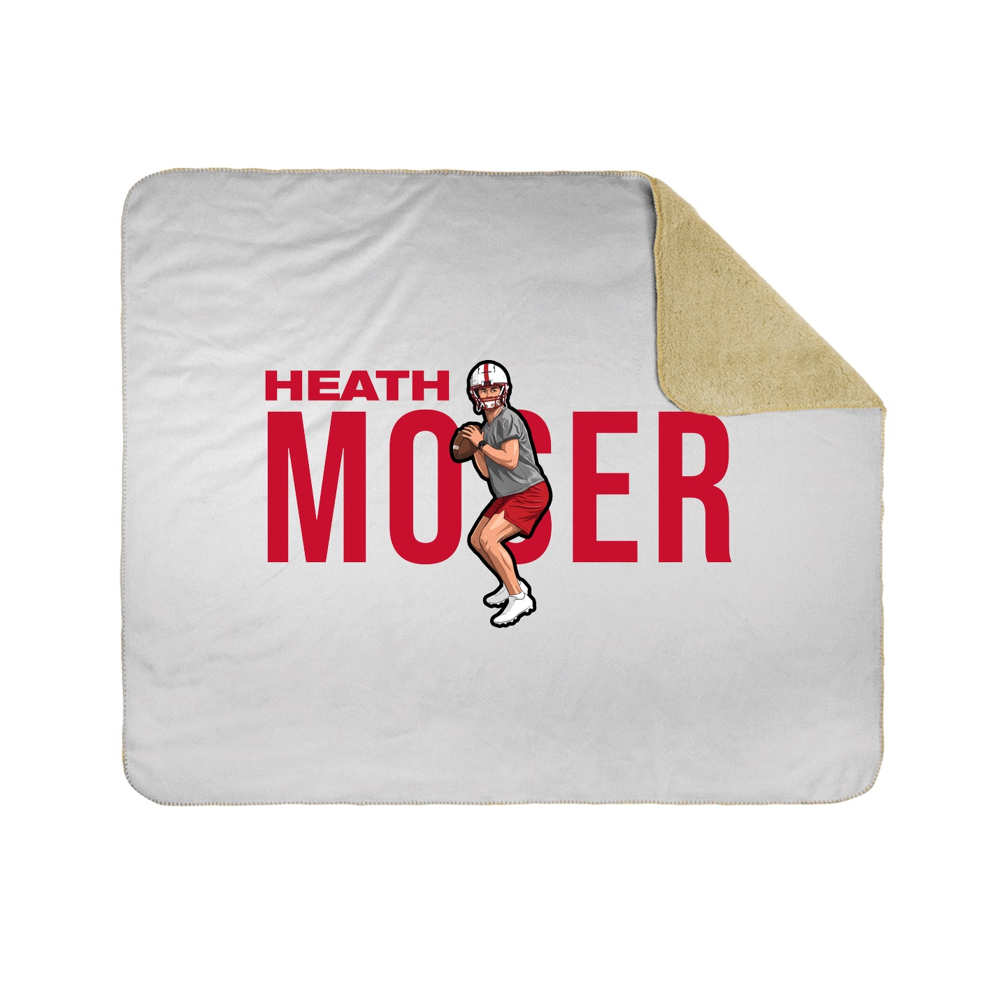 Throw Blanket — Player Name in White