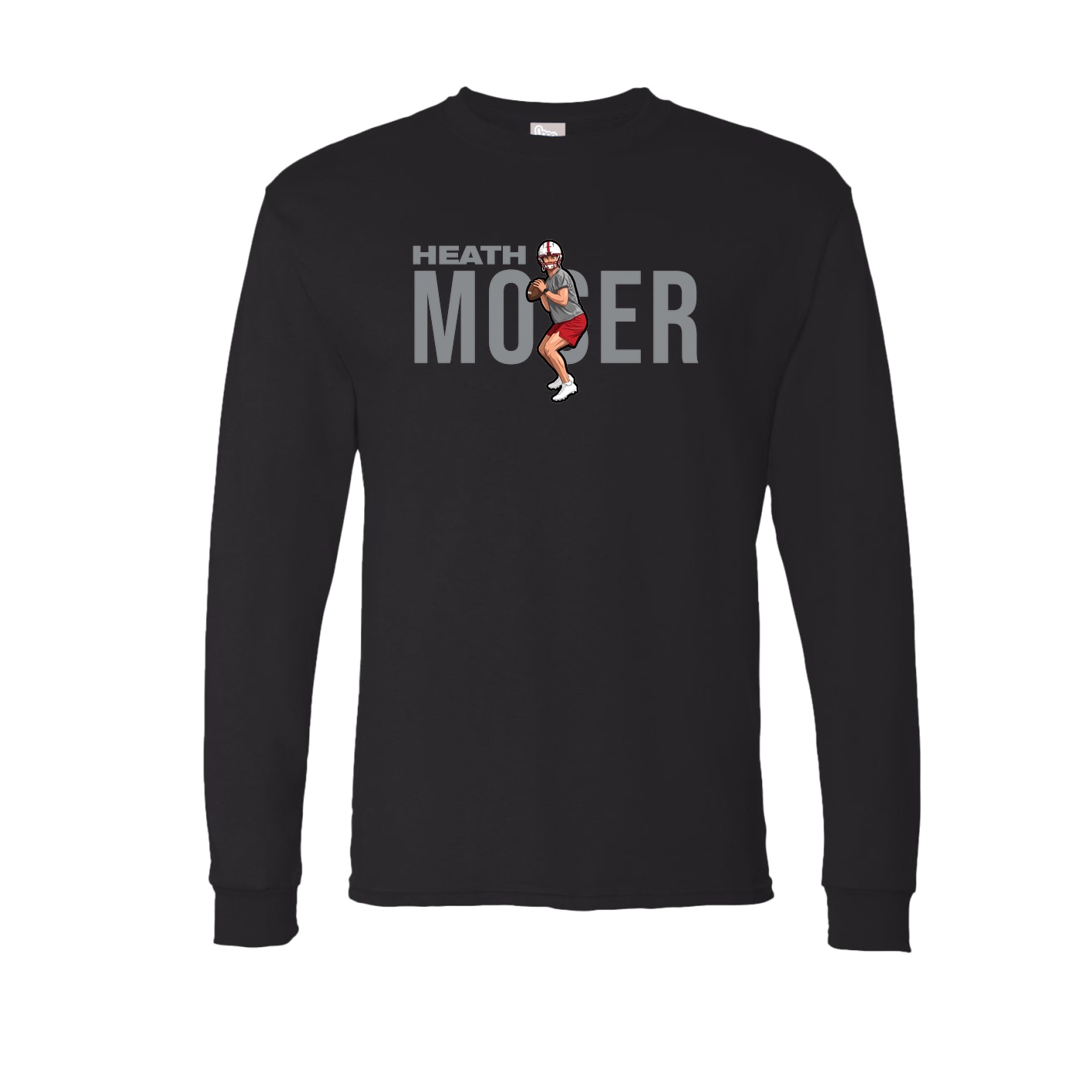 Long Sleeve Tee — Player Name in Black
