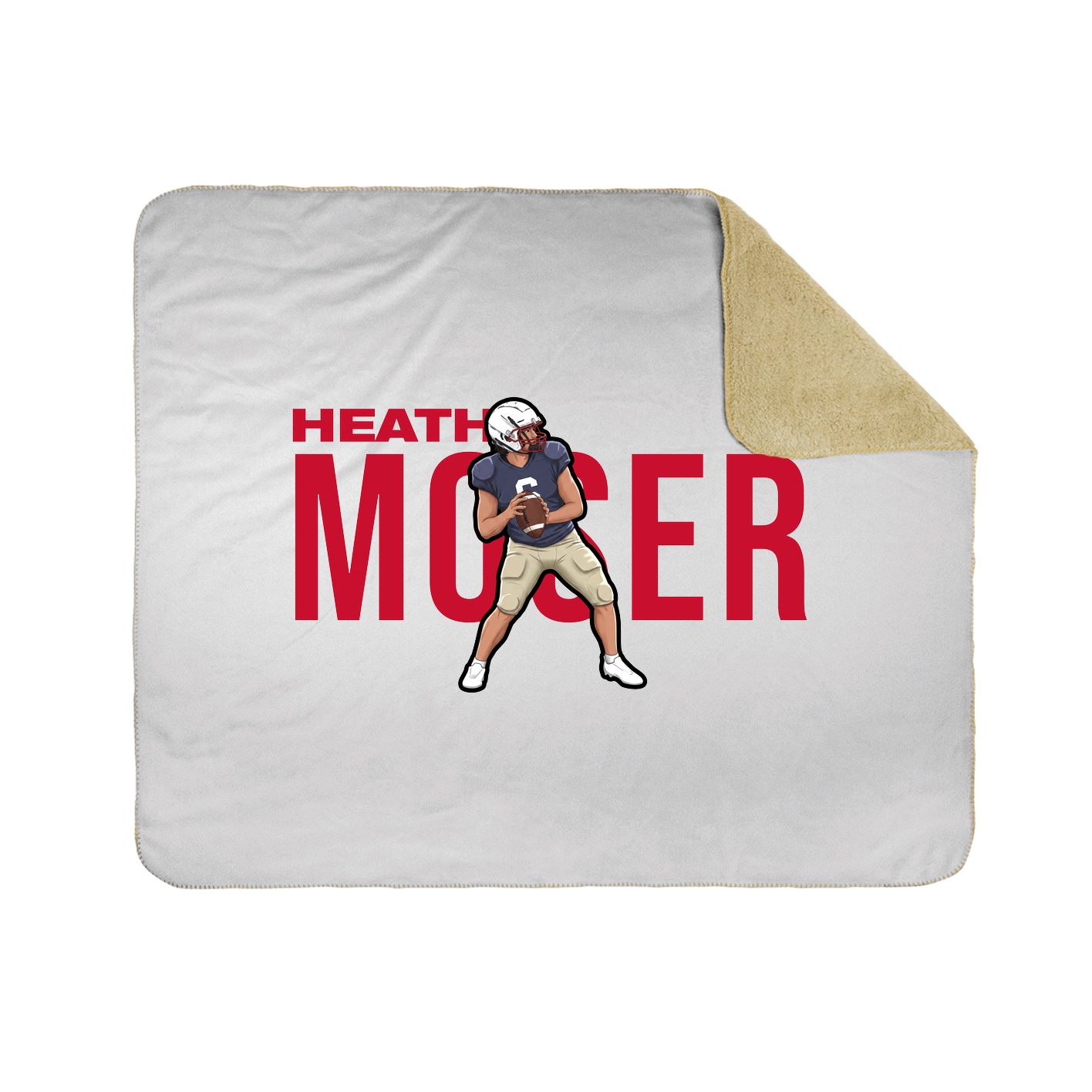 Throw Blanket — Player Name in White