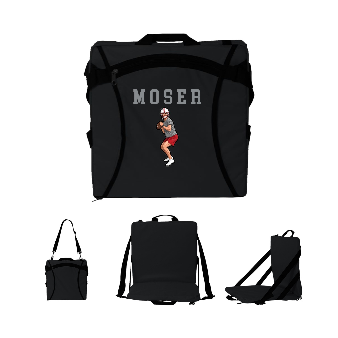 Folding Stadium Seat — Shirsey in Black