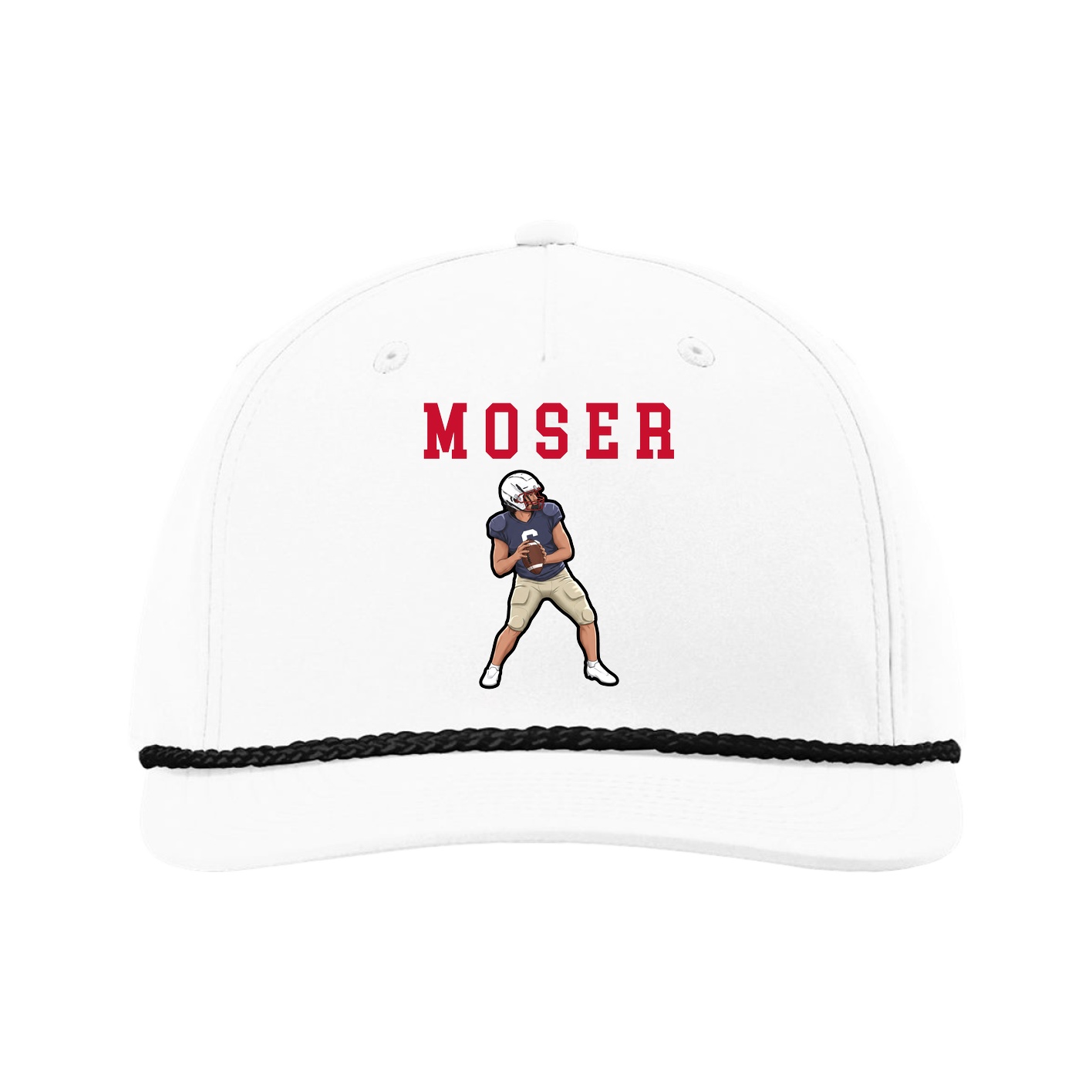 Five-Panel Classic Rope Cap — Shirsey in White