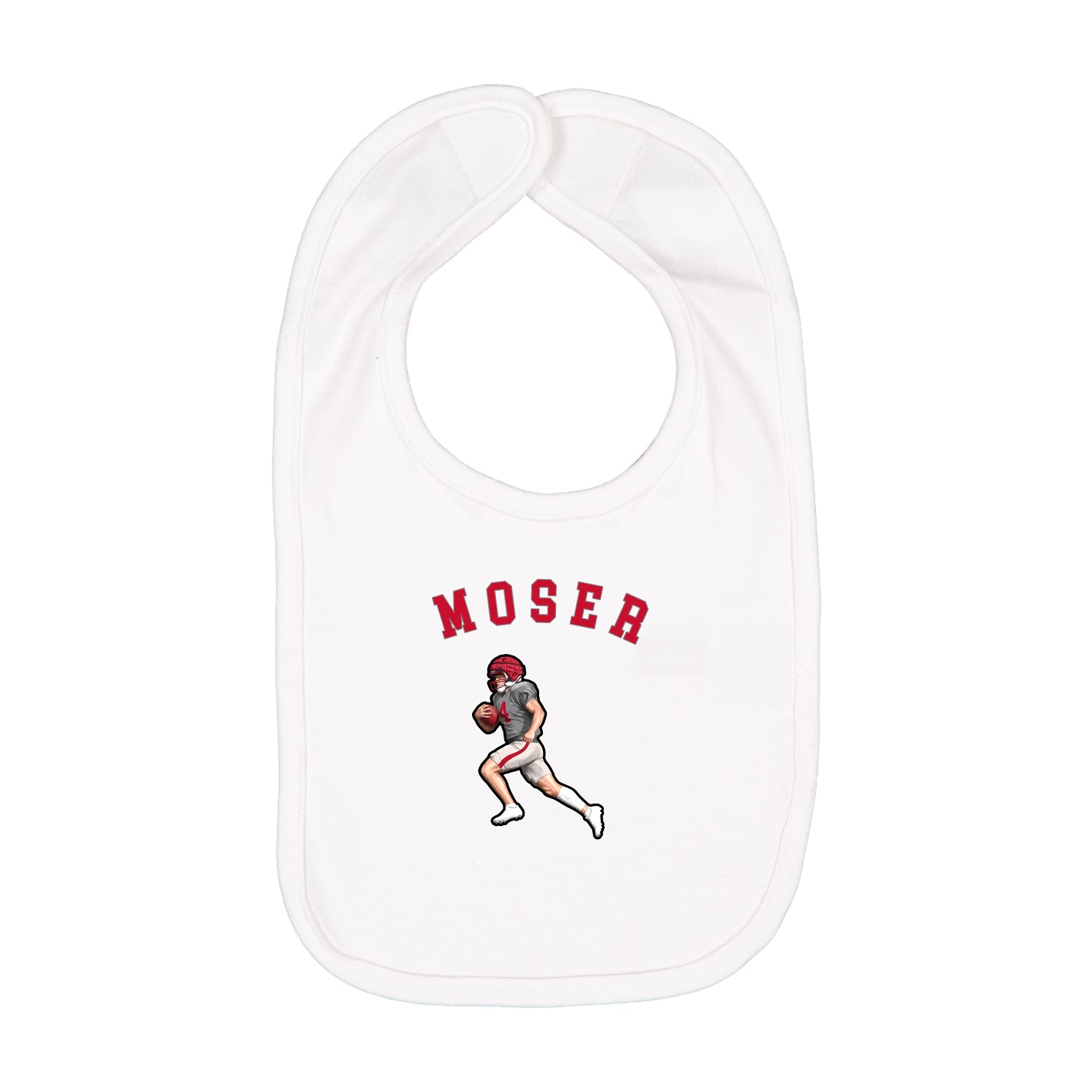Infant Bib — Shirsey Arch in White
