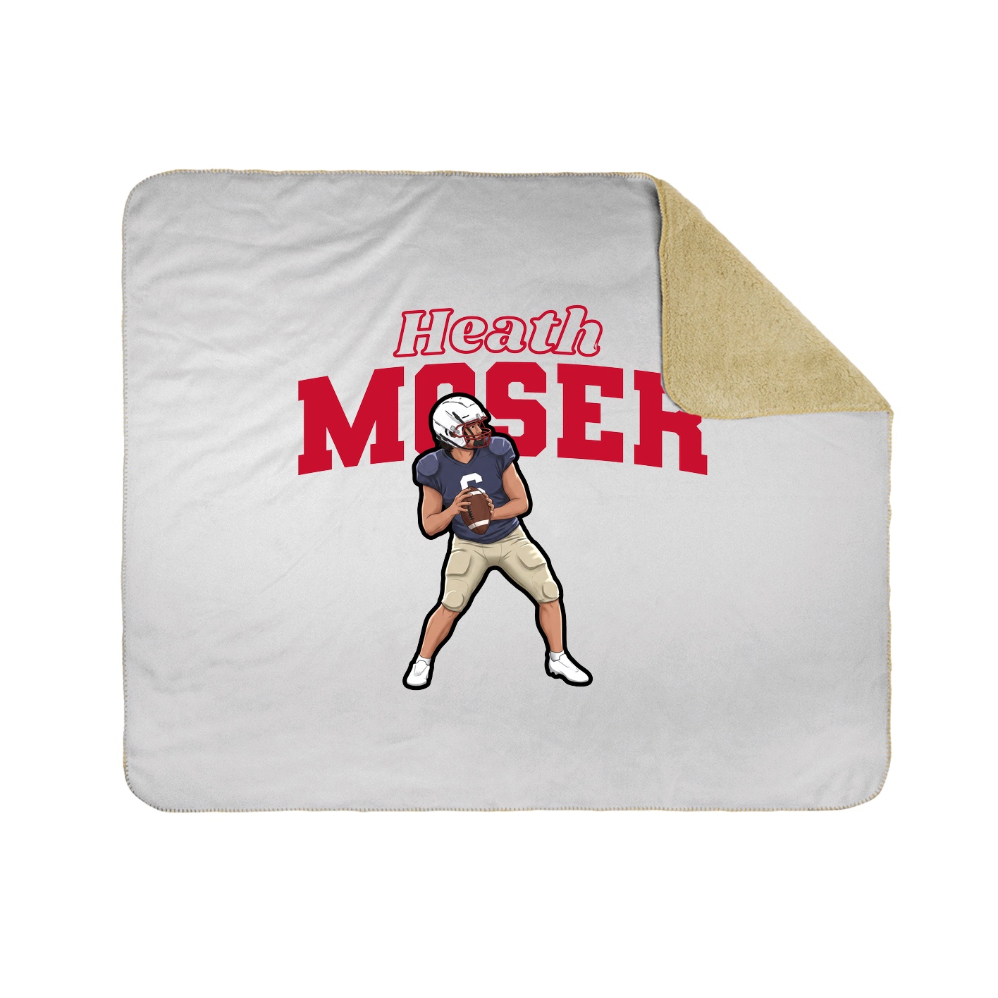 Throw Blanket — Name Arch in White