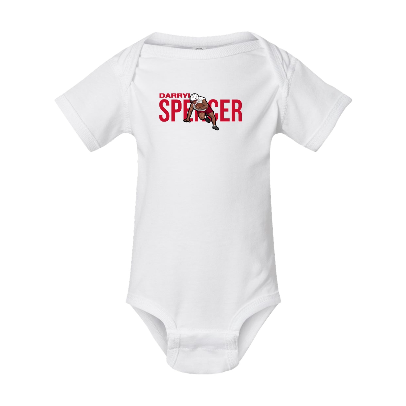 Baby Onesie — Player Name in White