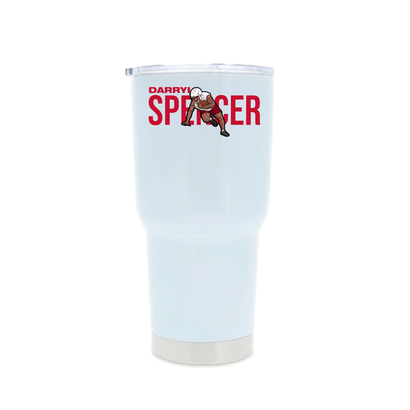 30oz Stainless Steel Tumbler — Player Name in White