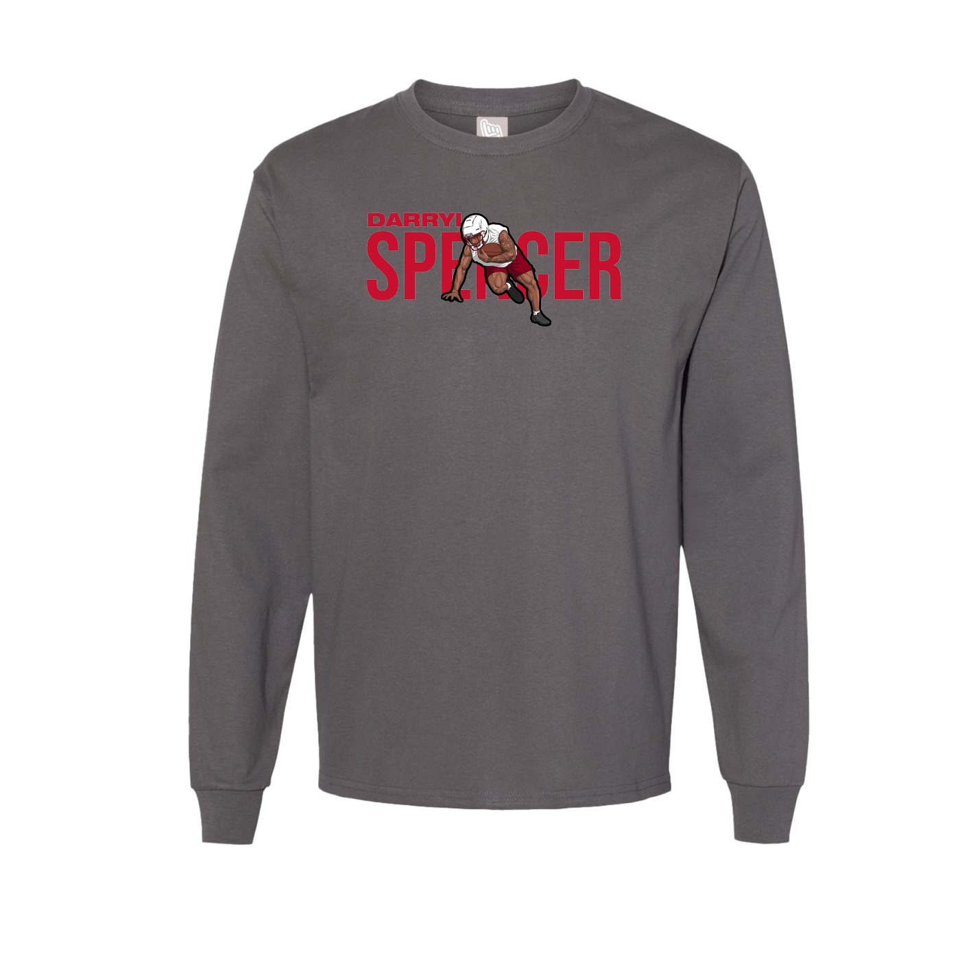 Long Sleeve Tee — Player Name in Grey