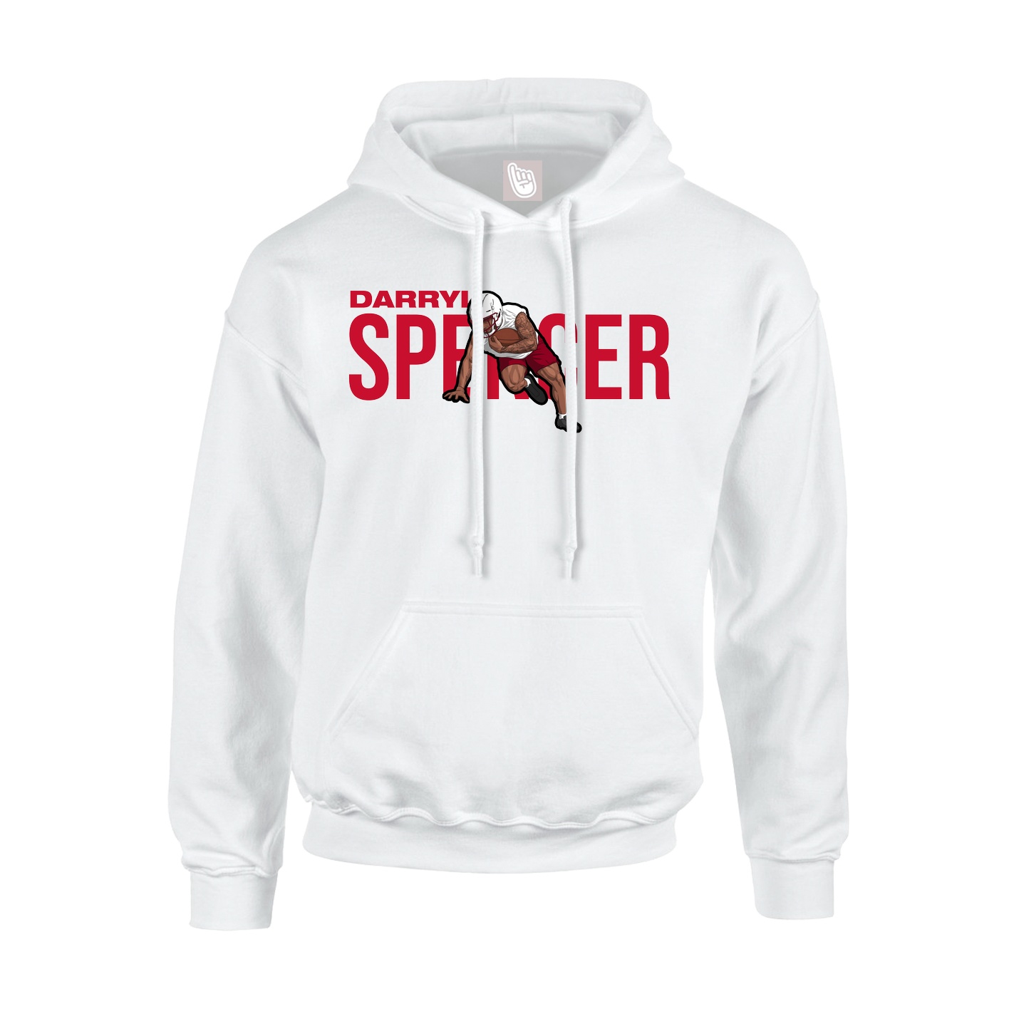 Youth Hoodie — Player Name in White