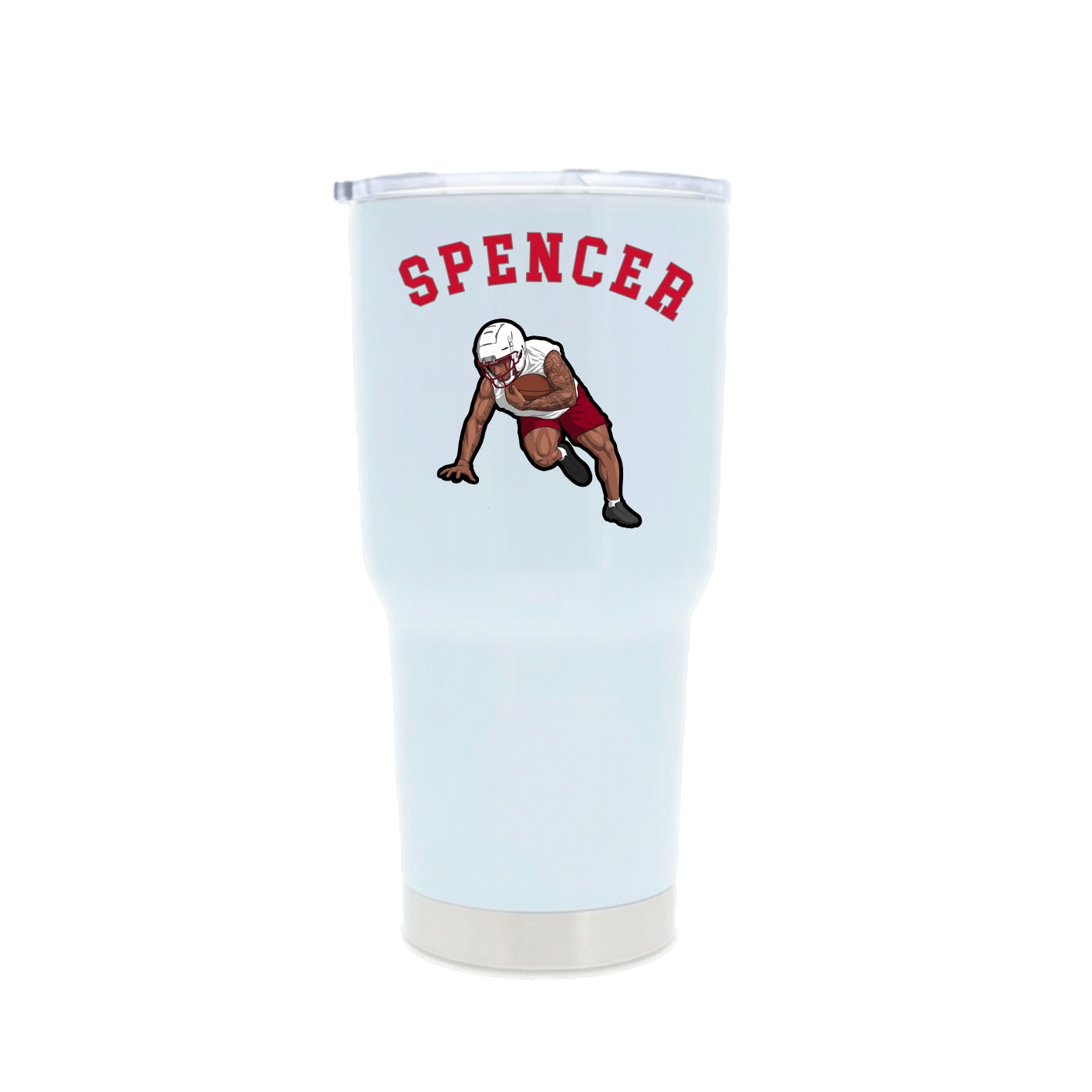 30oz Stainless Steel Tumbler — Shirsey Arch in White