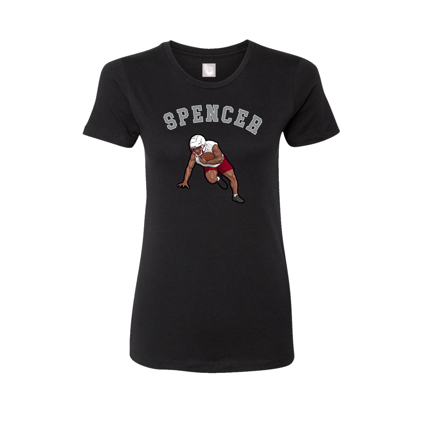 Fitted Women's Tee — Shirsey Arch in Black