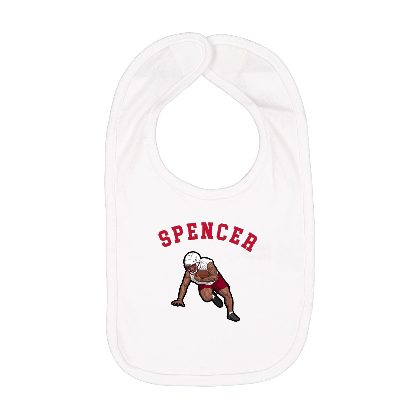 Infant Bib — Shirsey Arch in White