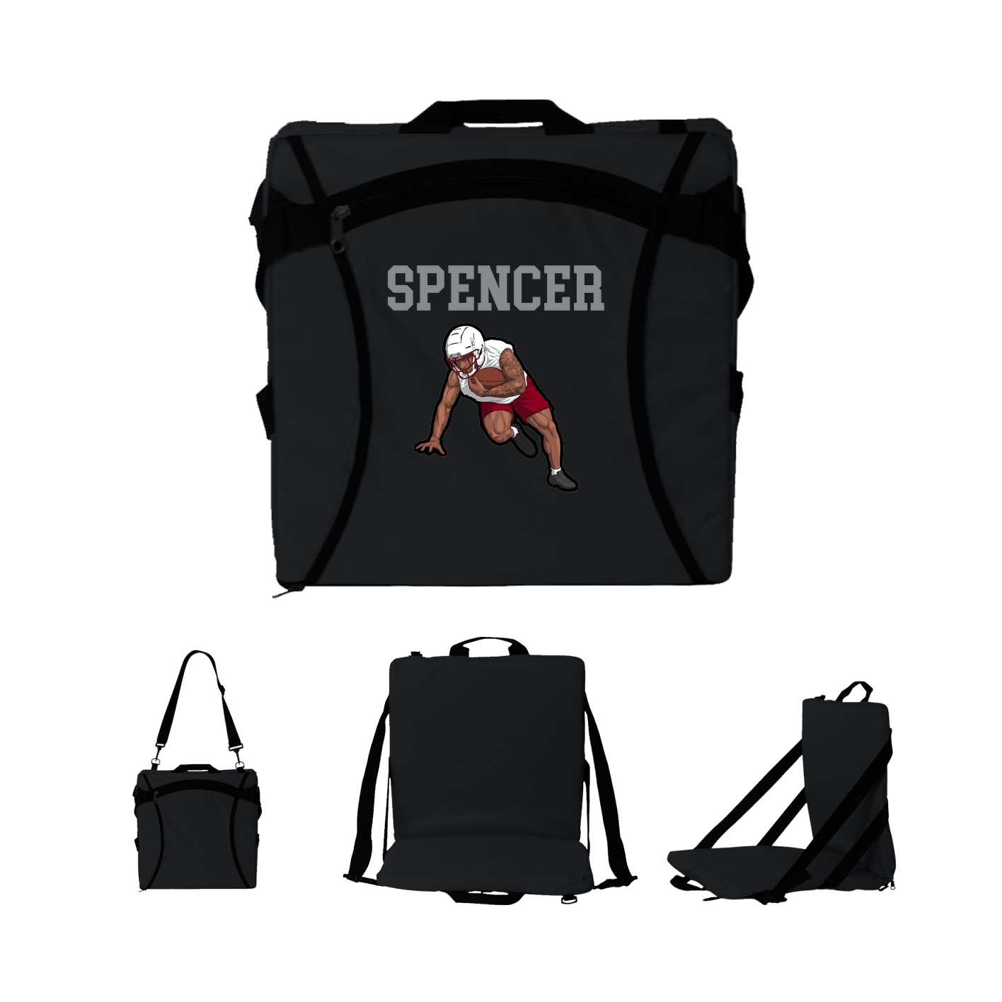 Folding Stadium Seat — Shirsey in Black