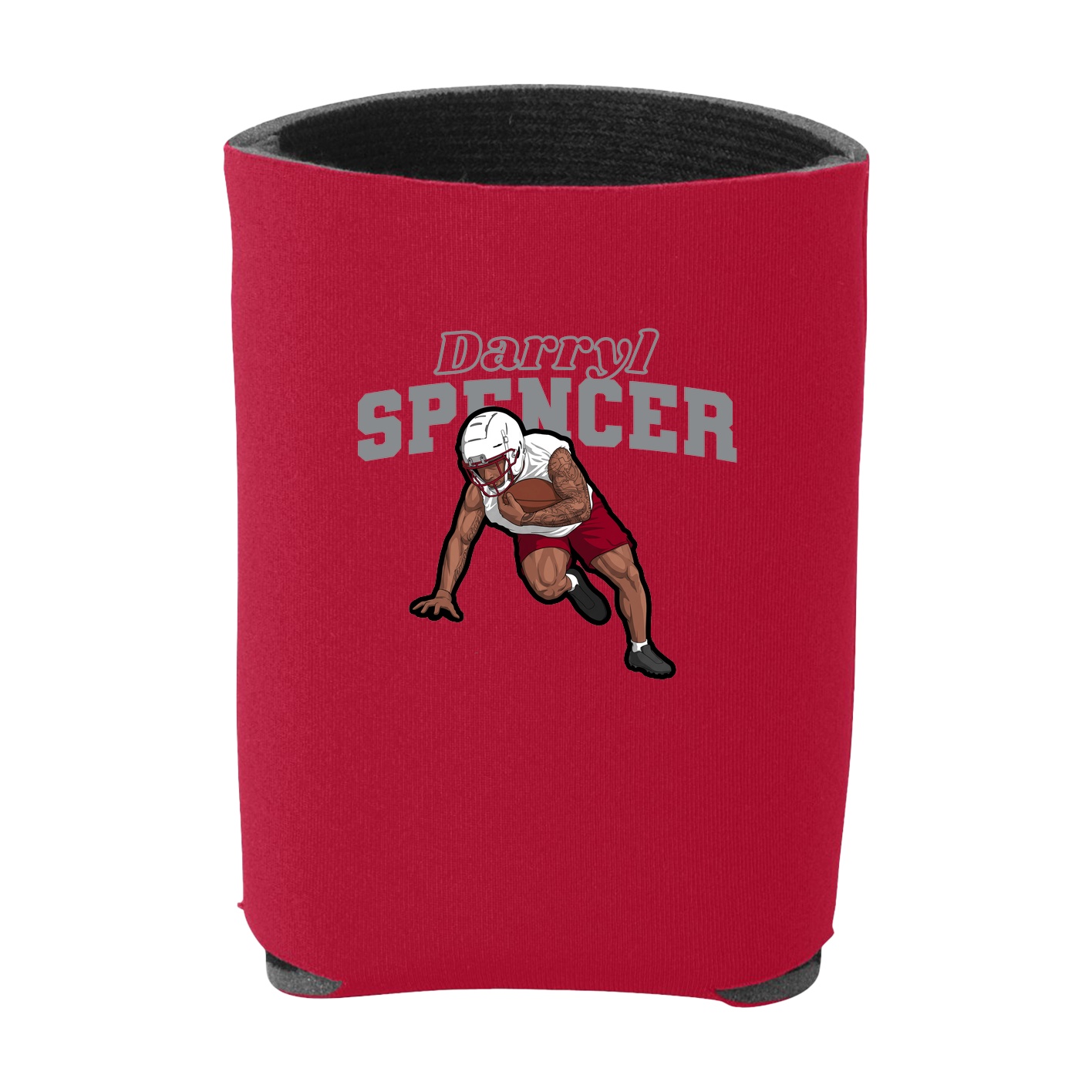 Can Holder — Name Arch in Red
