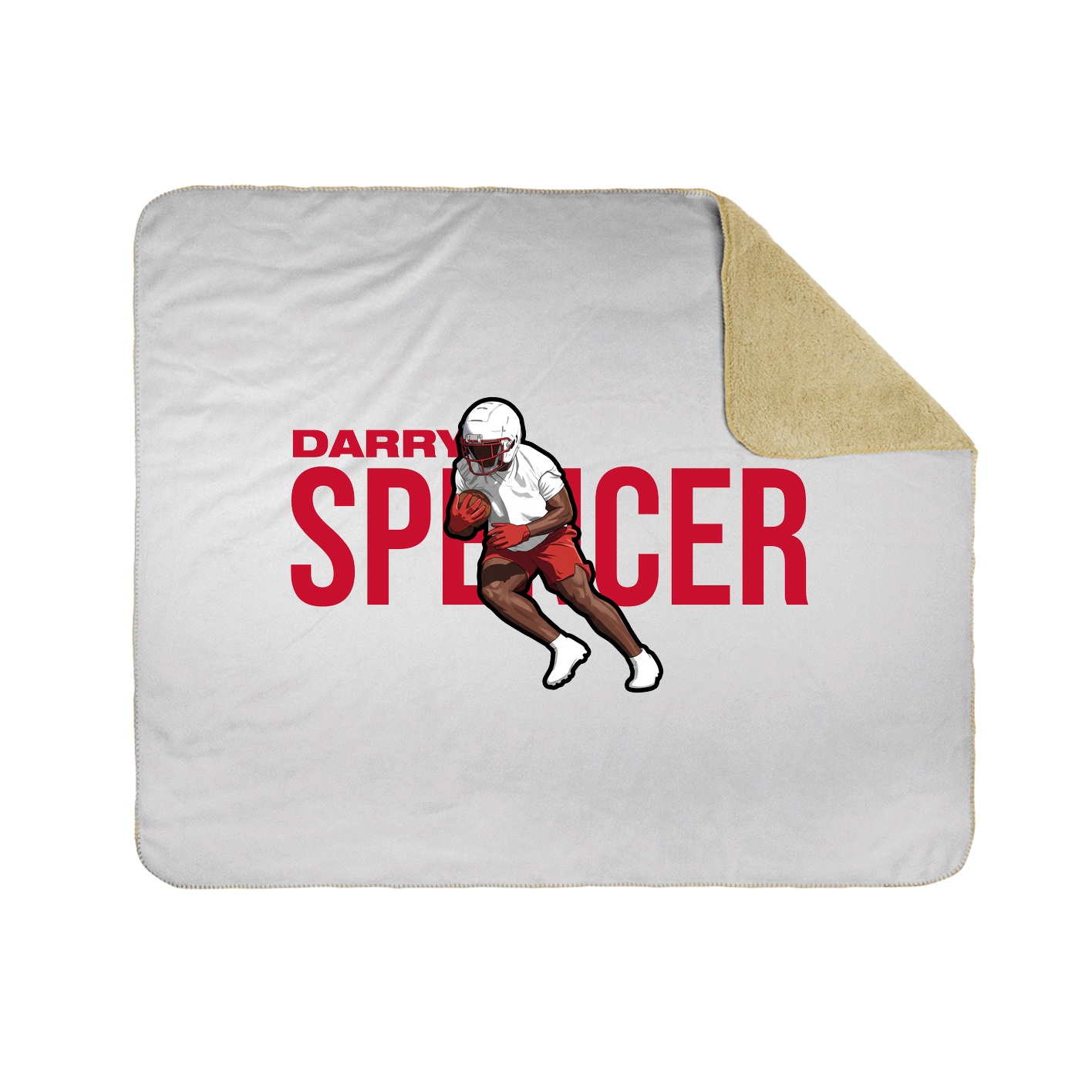 Throw Blanket — Player Name in White