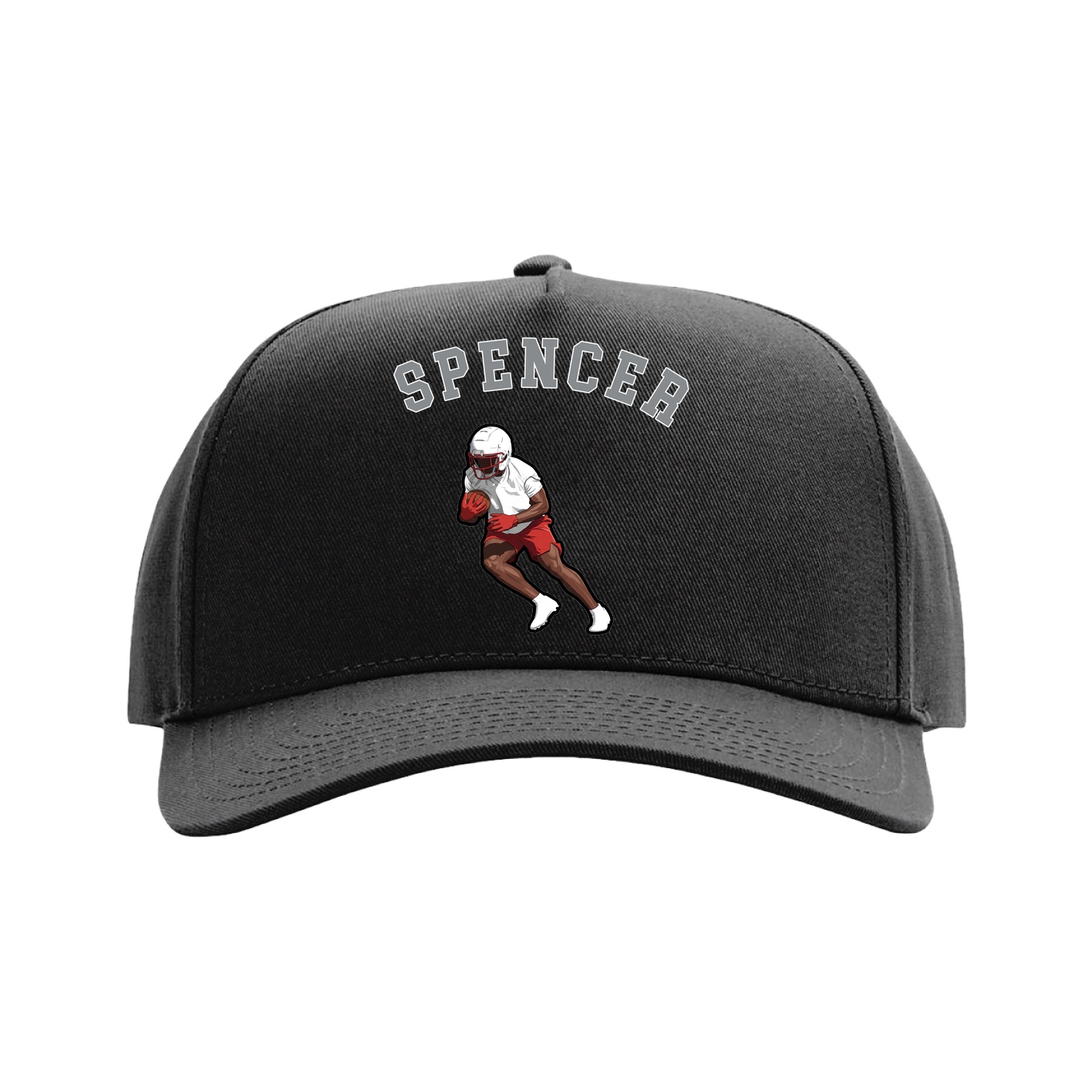 Full Fabric Five-Panel Champ Cap — Shirsey Arch in Black