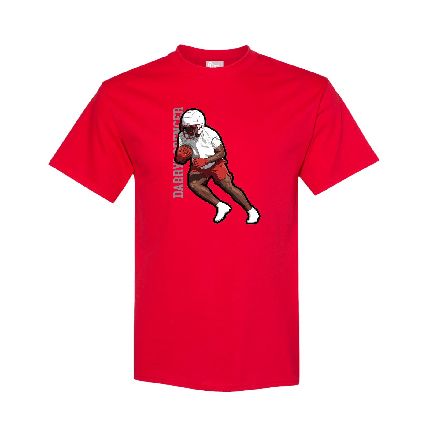 Youth Tee — Name Vertical in Red