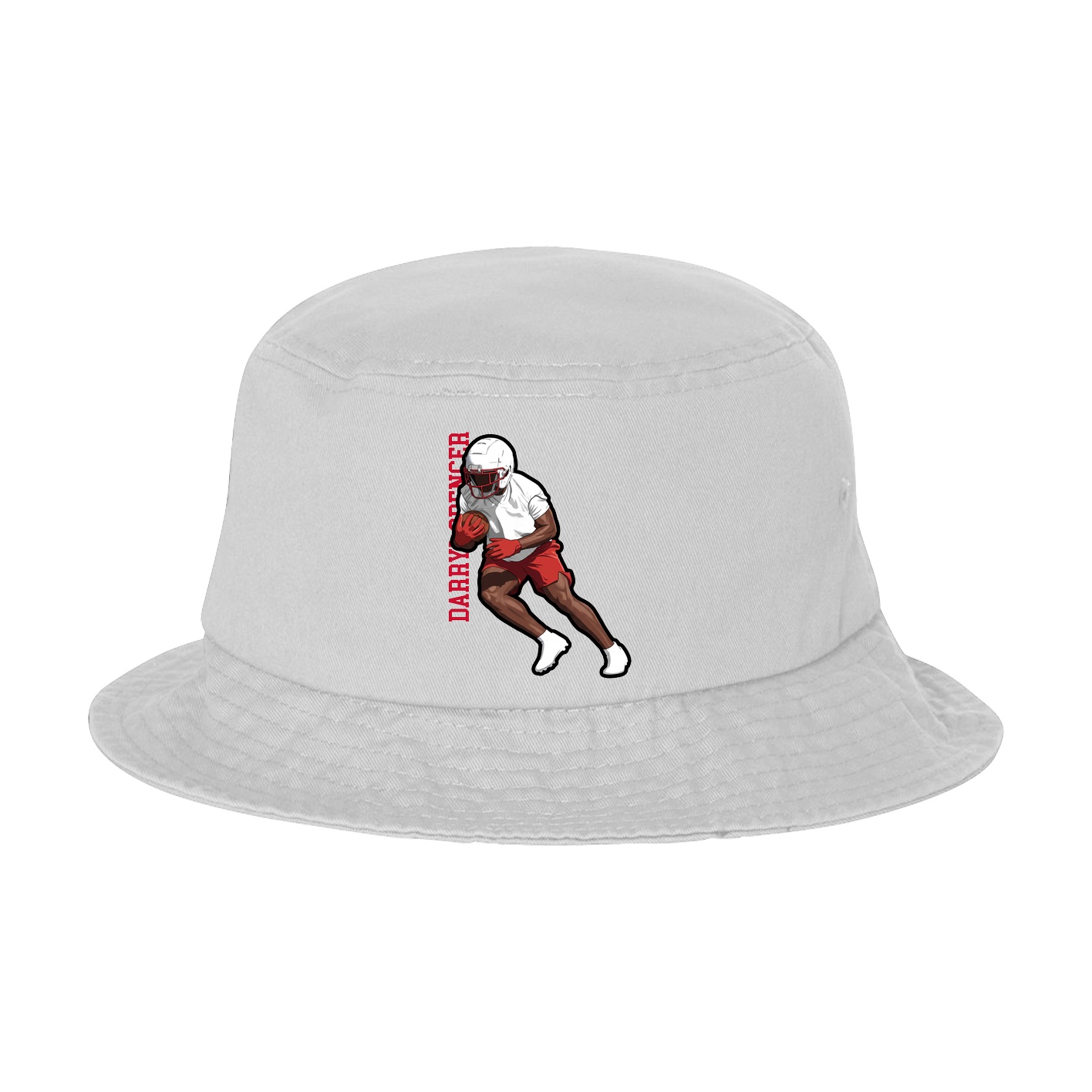 Bucket Cap — Name Vertical in White