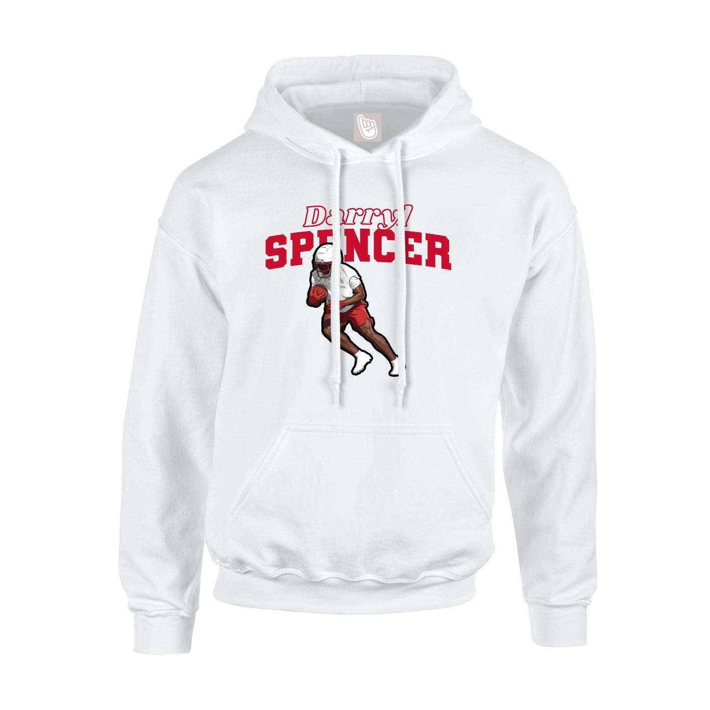 Hoodie — Name Arch in White