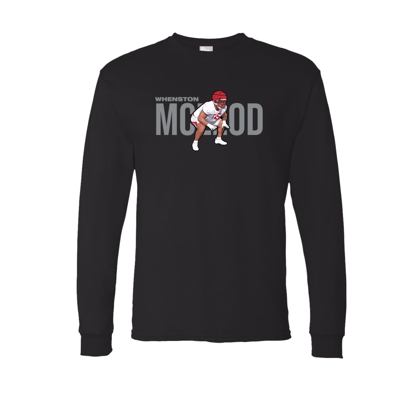 Long Sleeve Tee — Player Name in Black