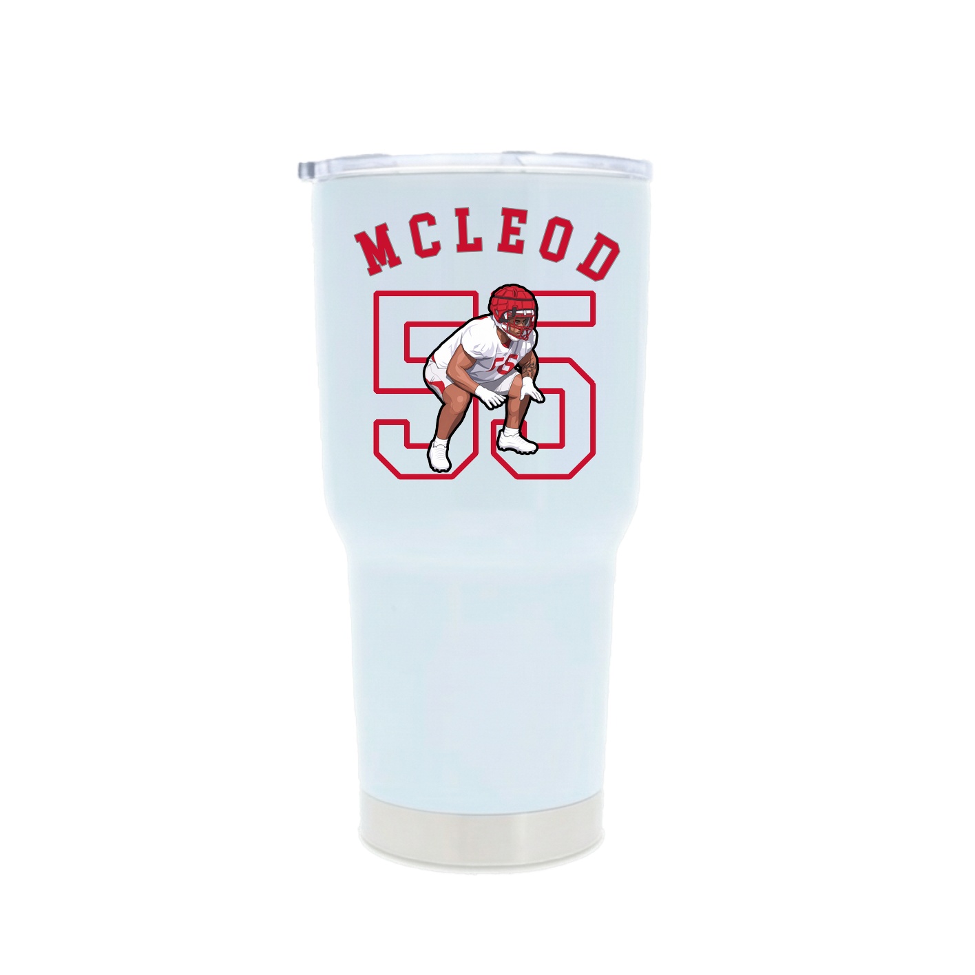 30oz Stainless Steel Tumbler — Shirsey Arch in White