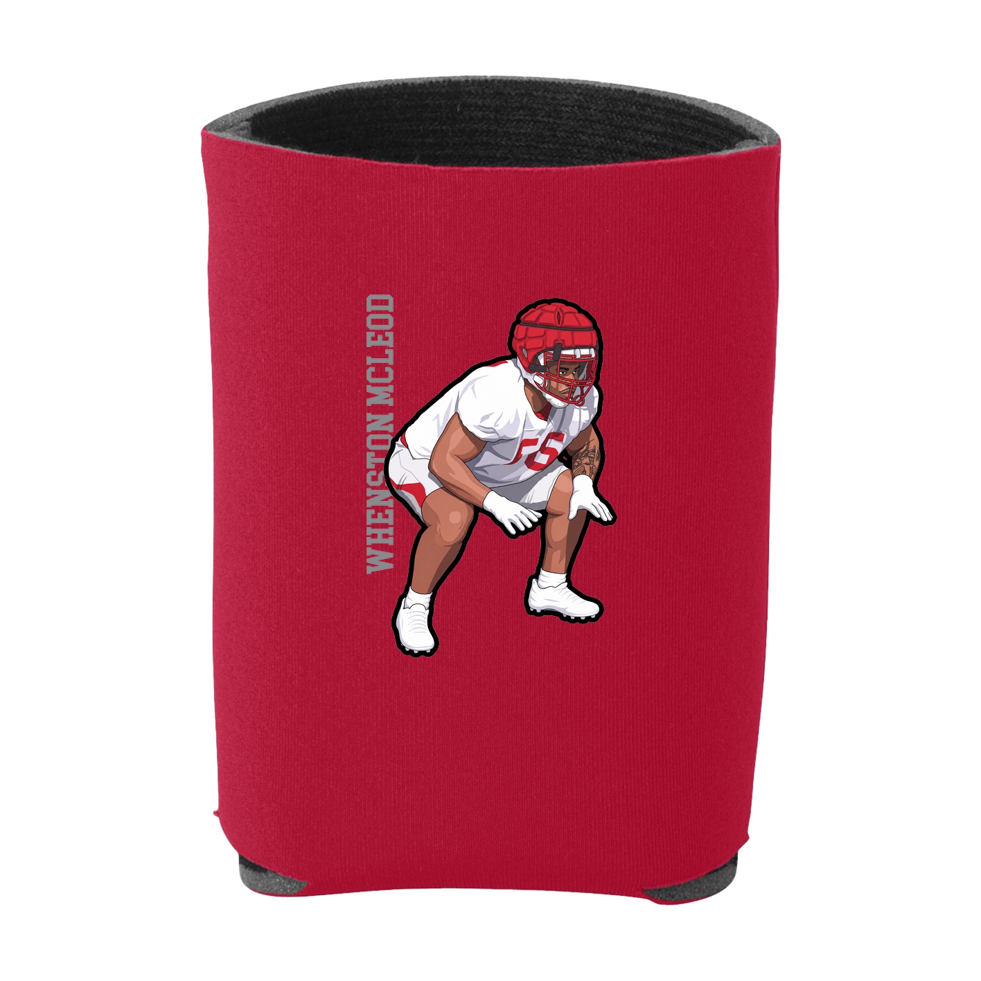 Can Holder — Name Vertical in Red