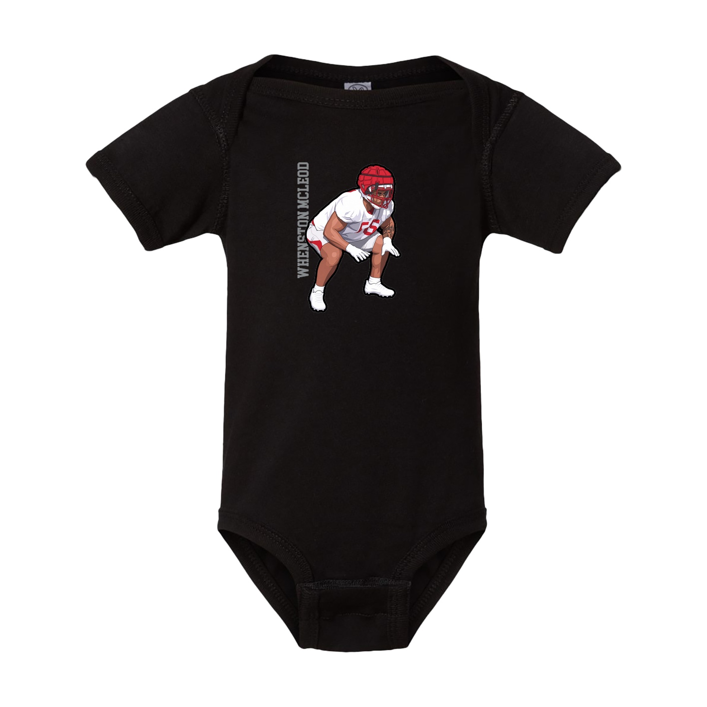 Baby Onesie — Name Vertical in Black